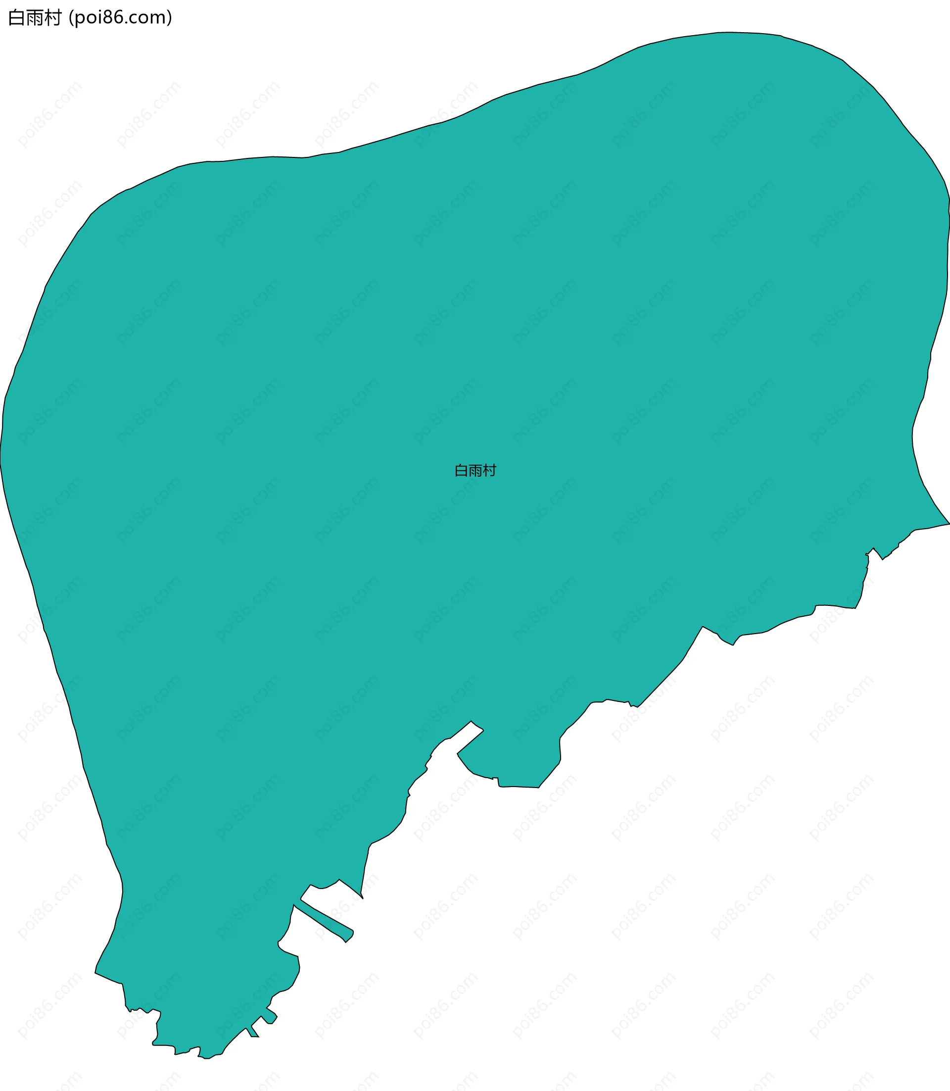 白雨村边界地图