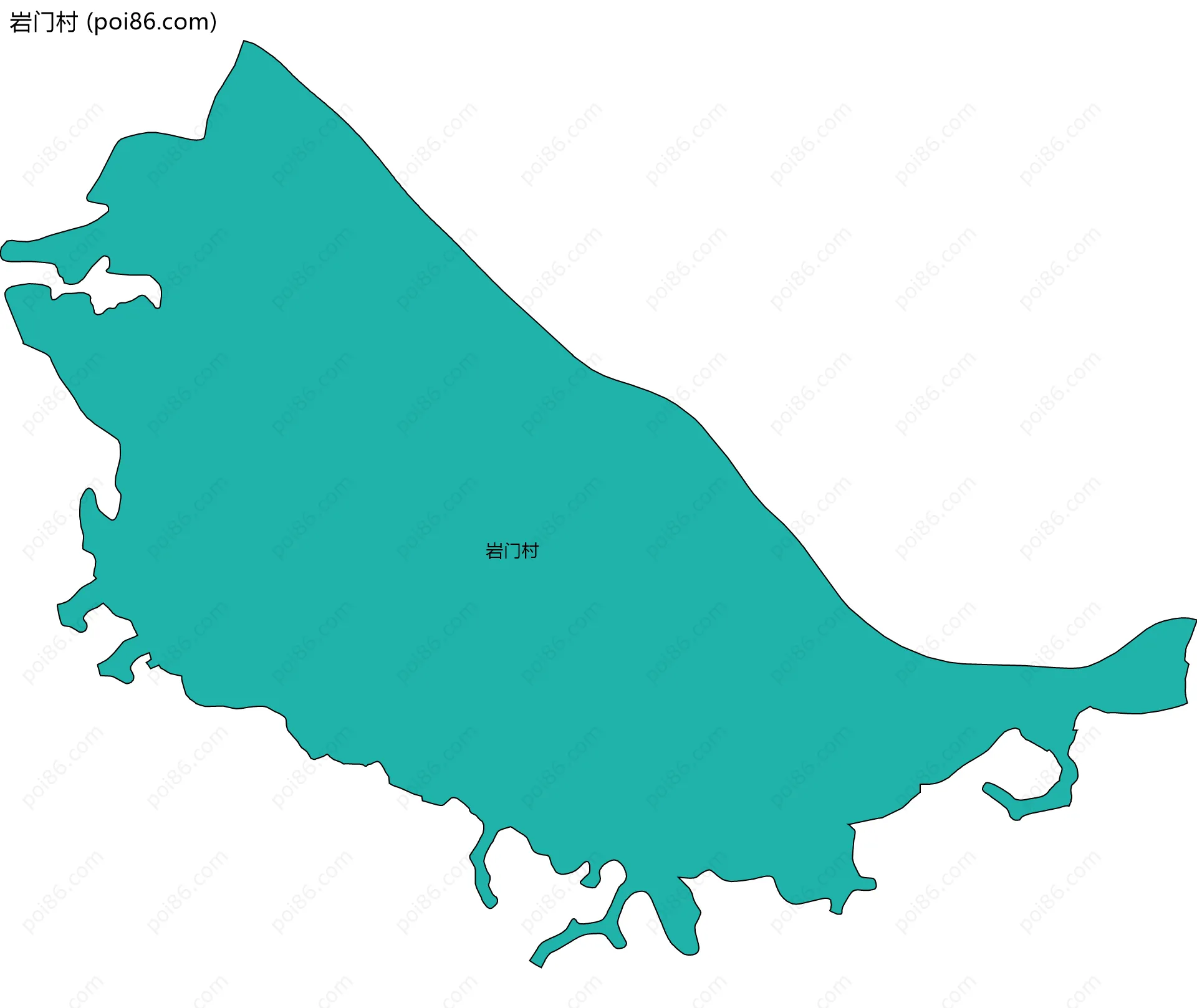 岩门村边界地图