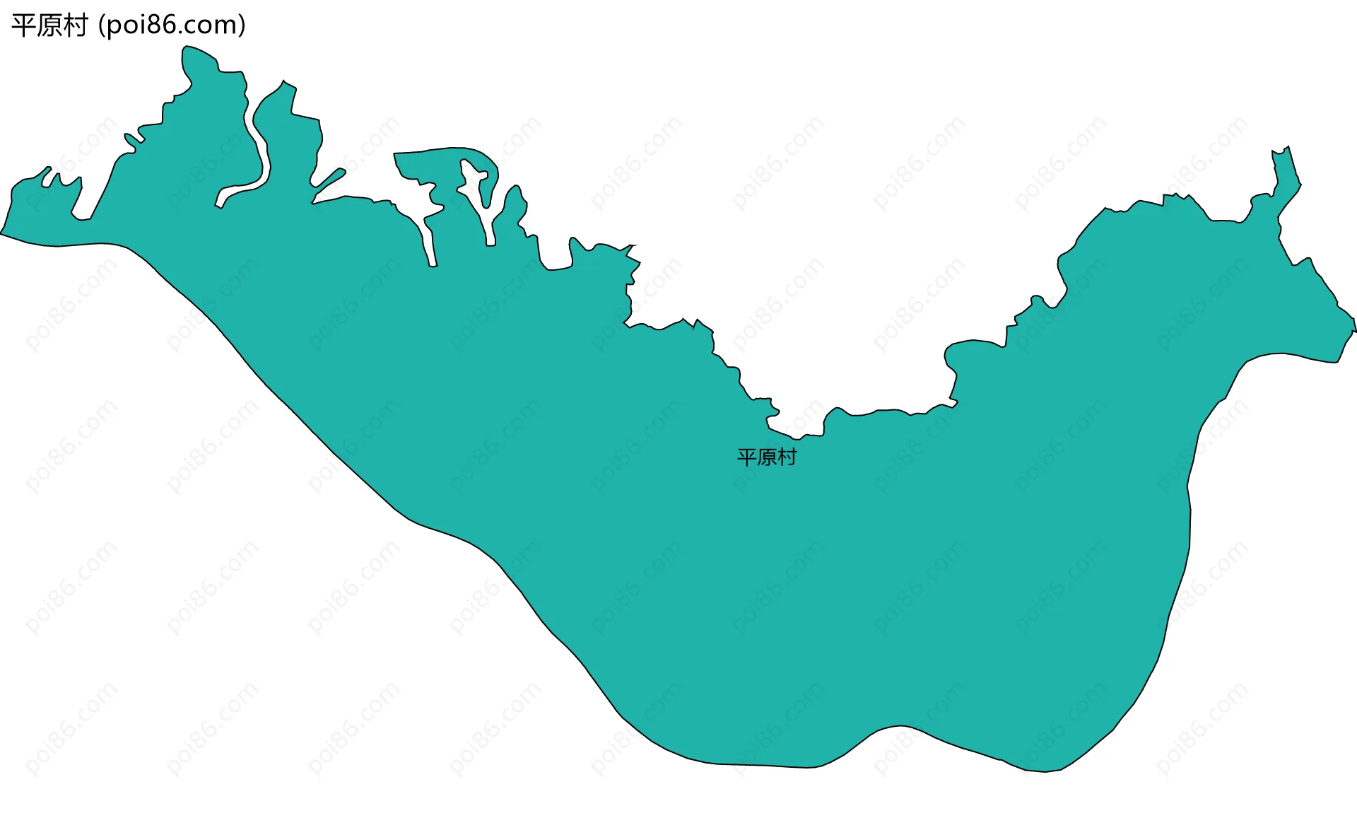 平原村边界地图
