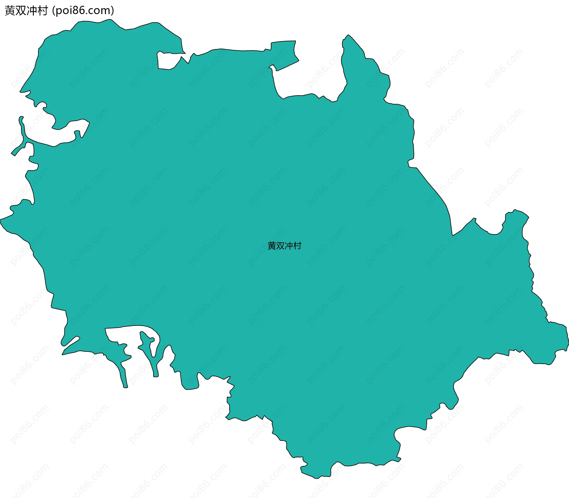 黄双冲村边界地图