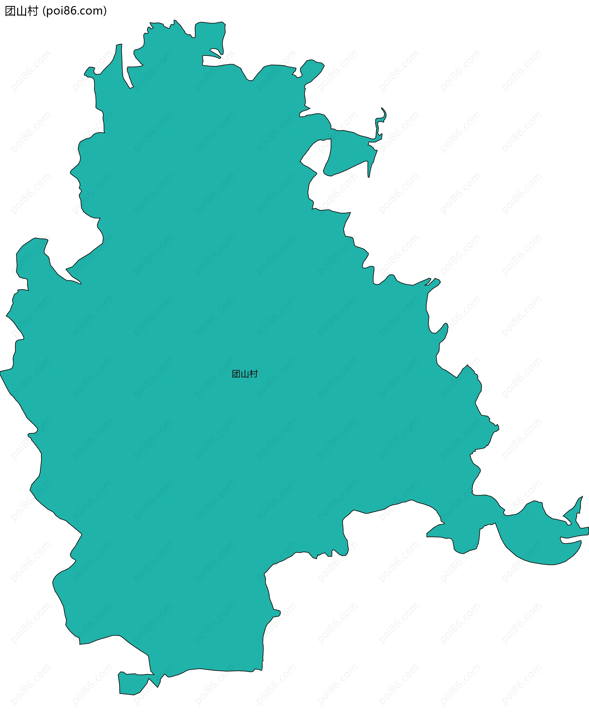 团山村边界地图