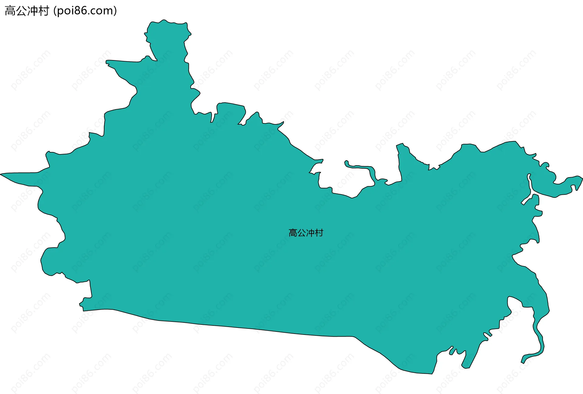 高公冲村边界地图