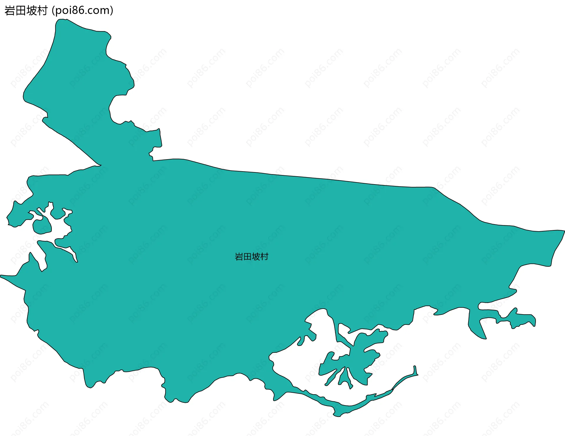 岩田坡村边界地图