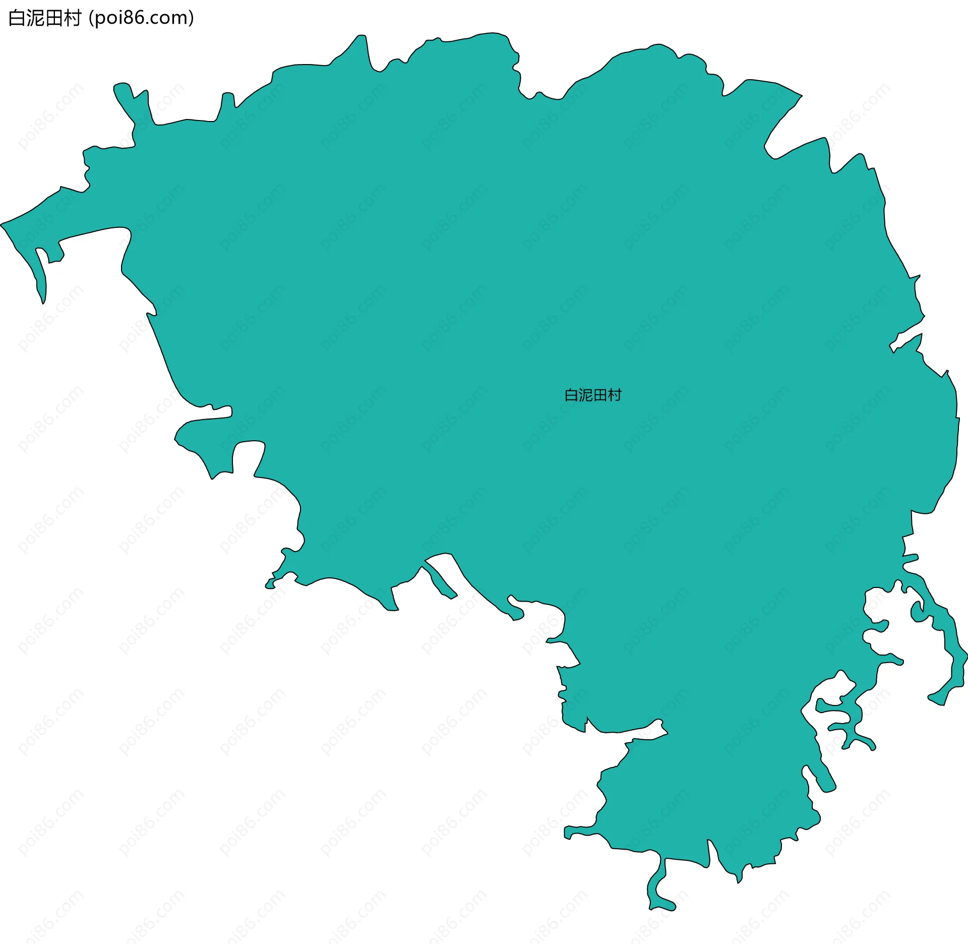 白泥田村边界地图