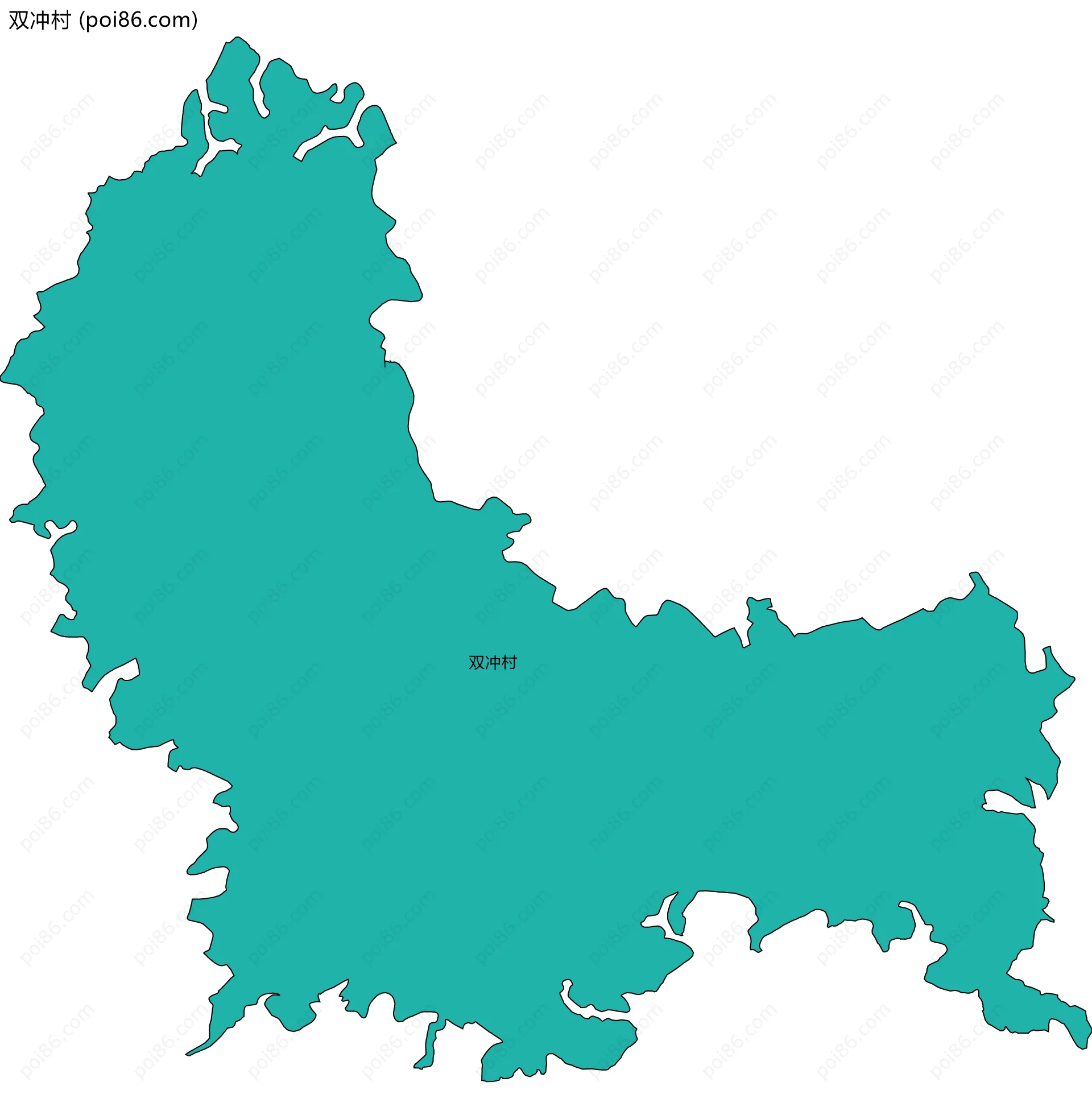 双冲村边界地图