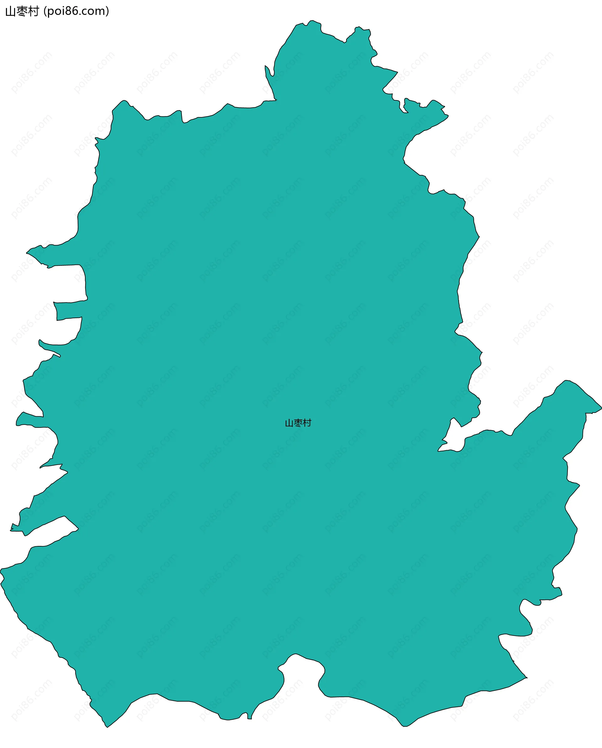 山枣村边界地图