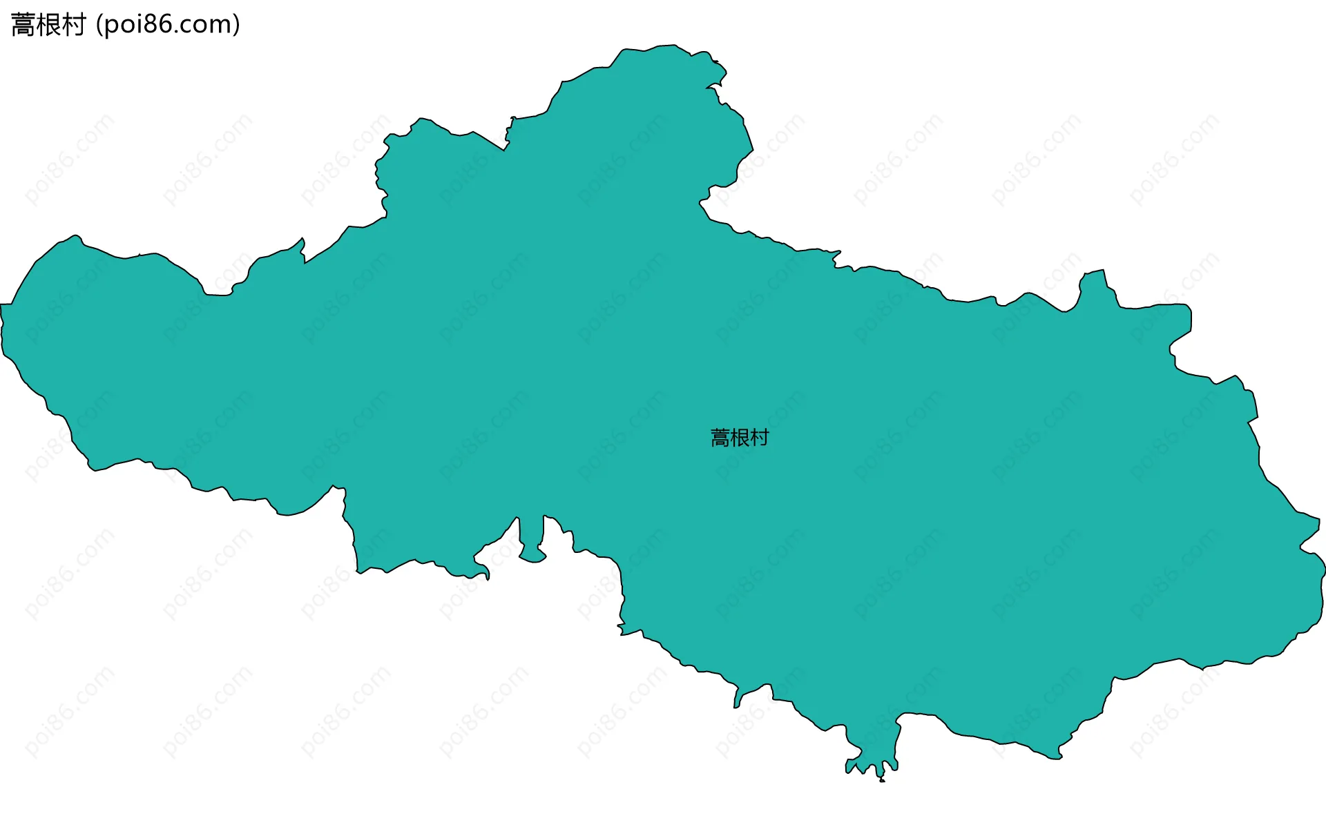 蒿根村边界地图