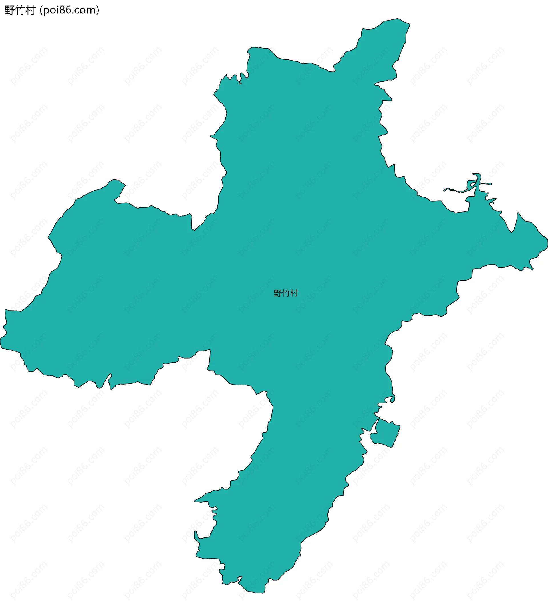 野竹村边界地图