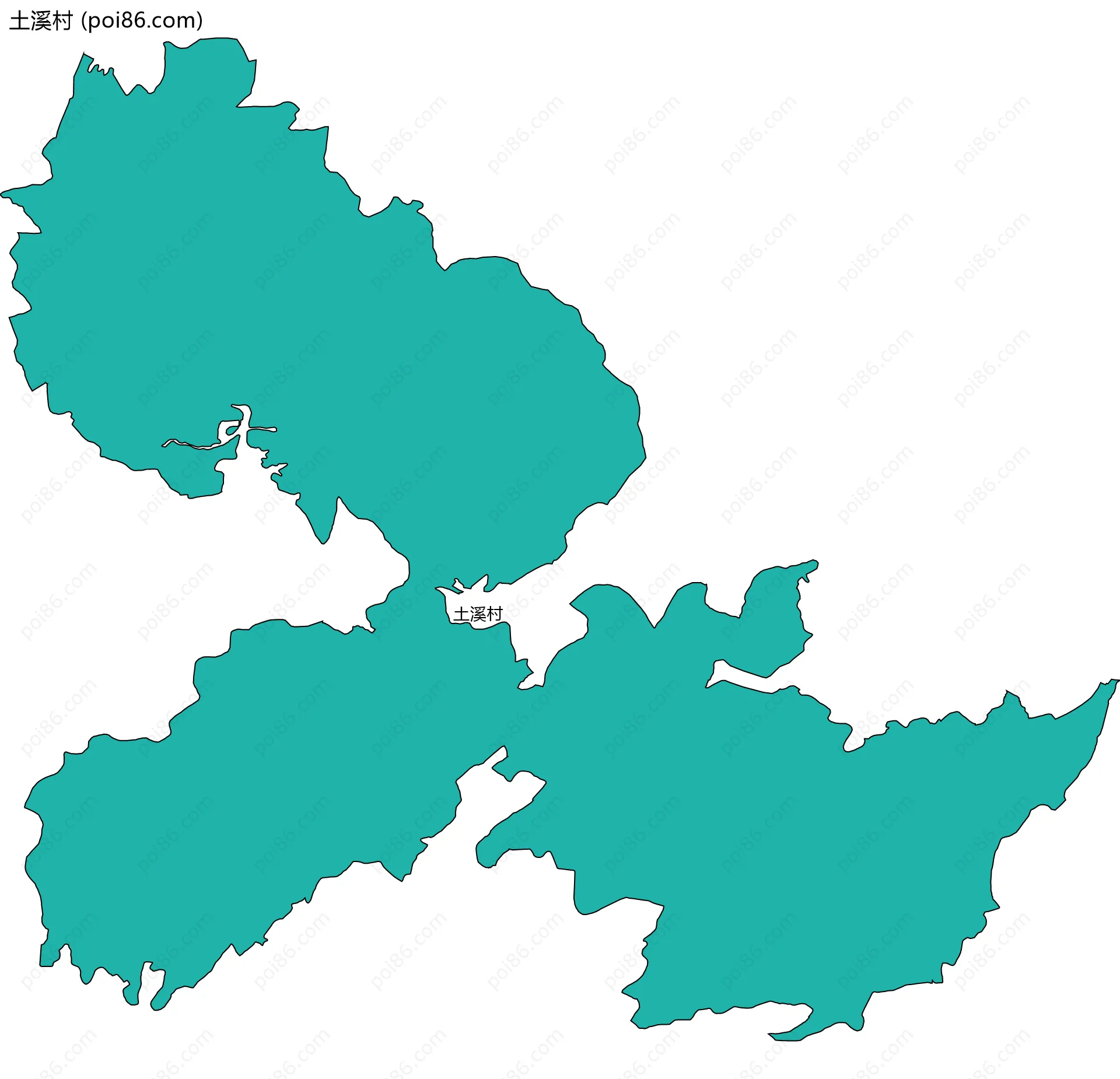 土溪村边界地图