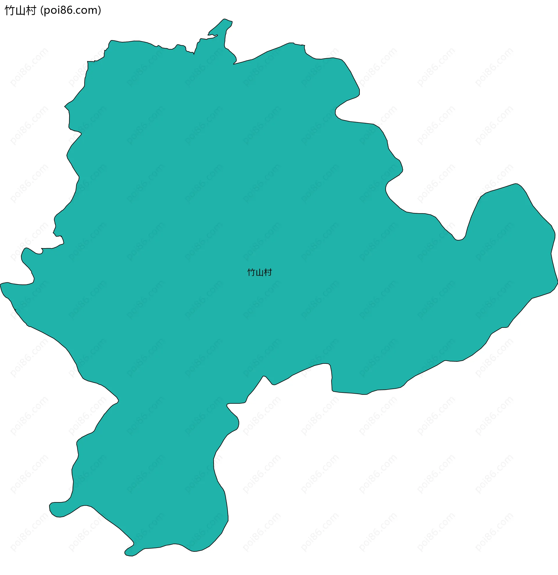 竹山村边界地图