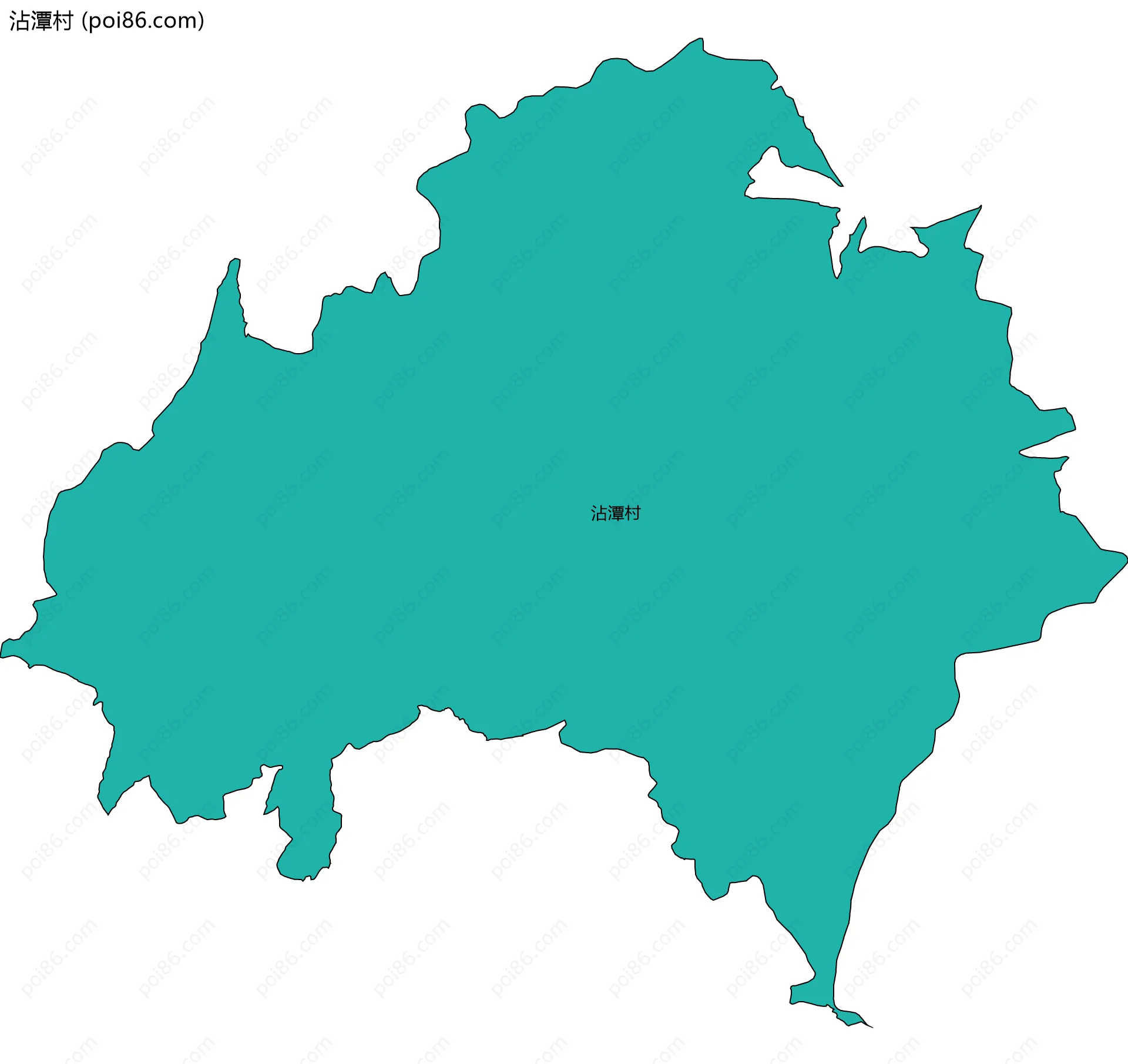 沾潭村边界地图