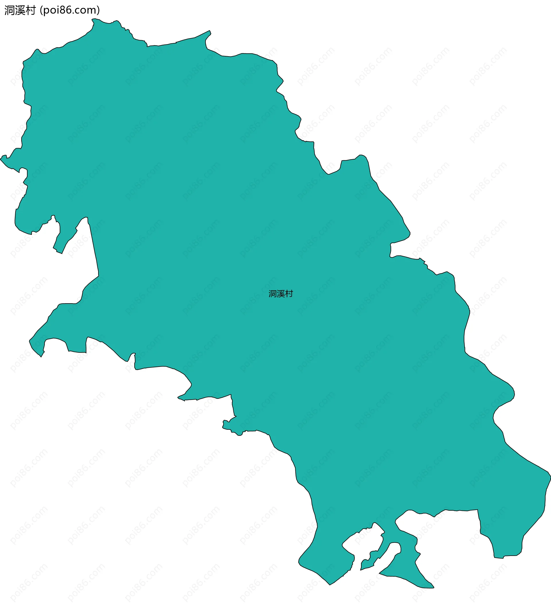 洞溪村边界地图