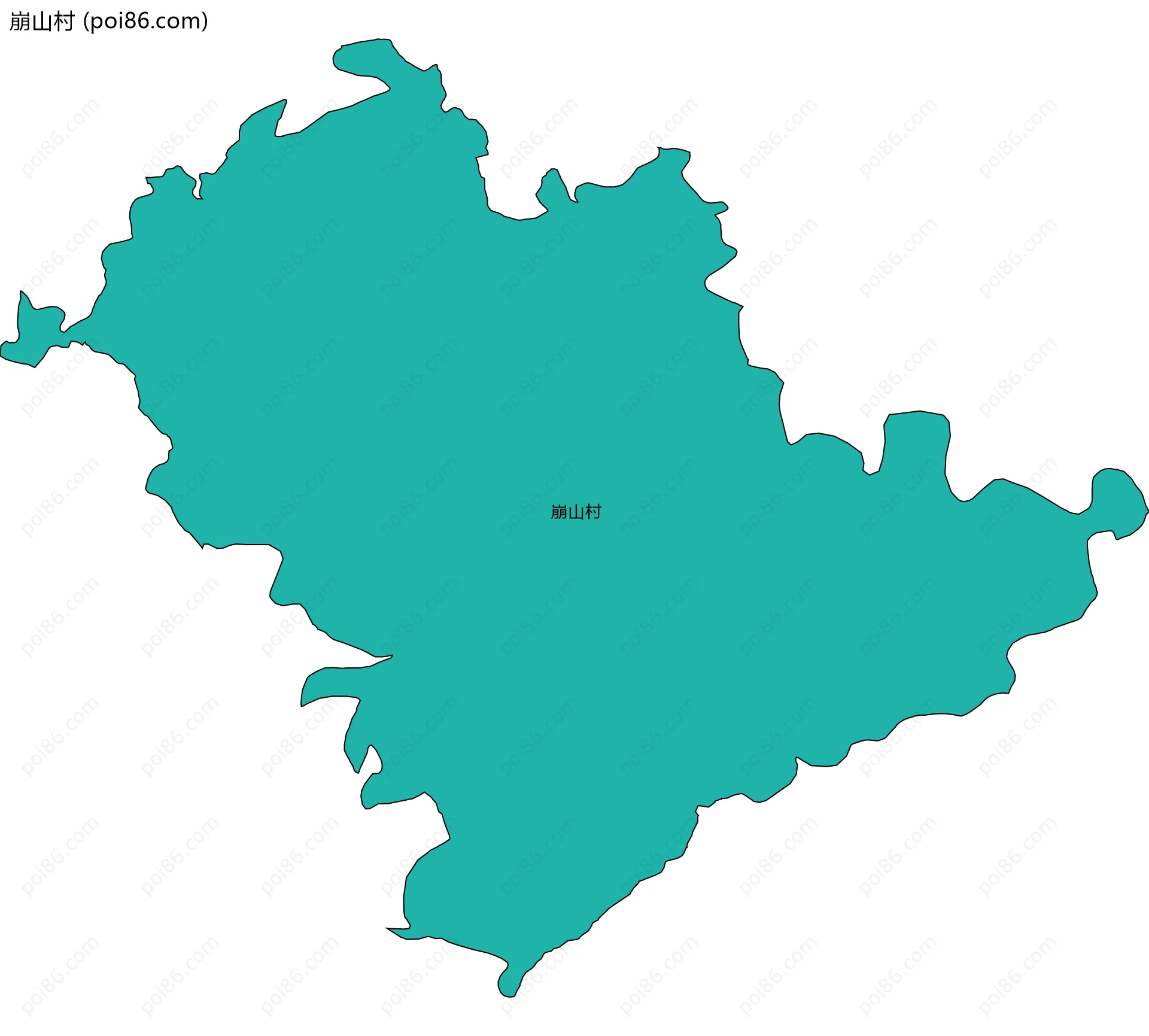 崩山村边界地图