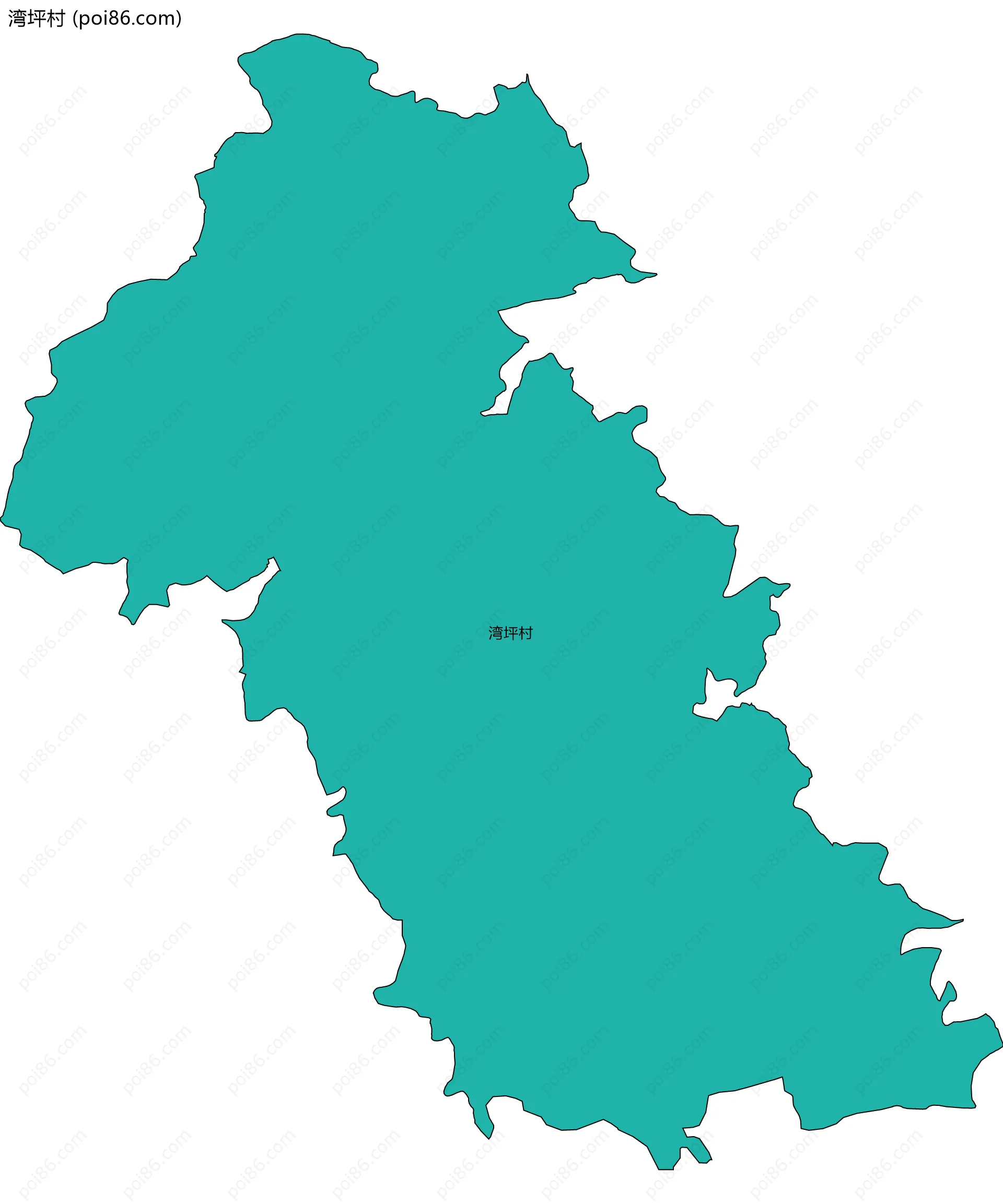 湾坪村边界地图