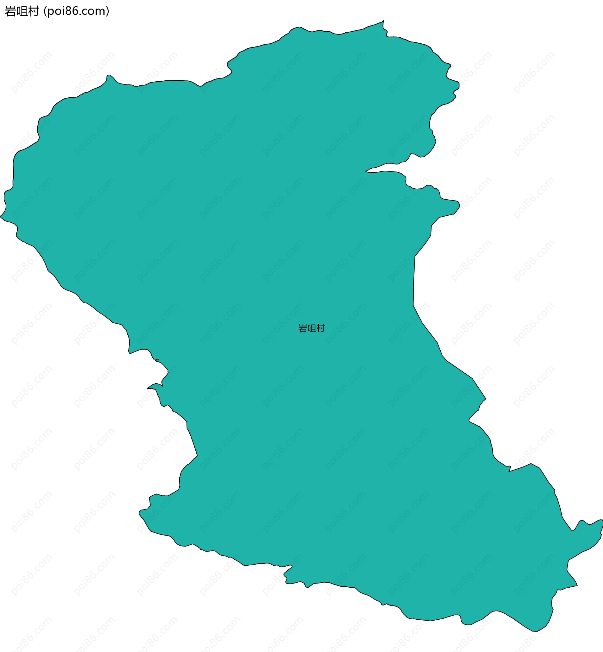 岩咀村边界地图