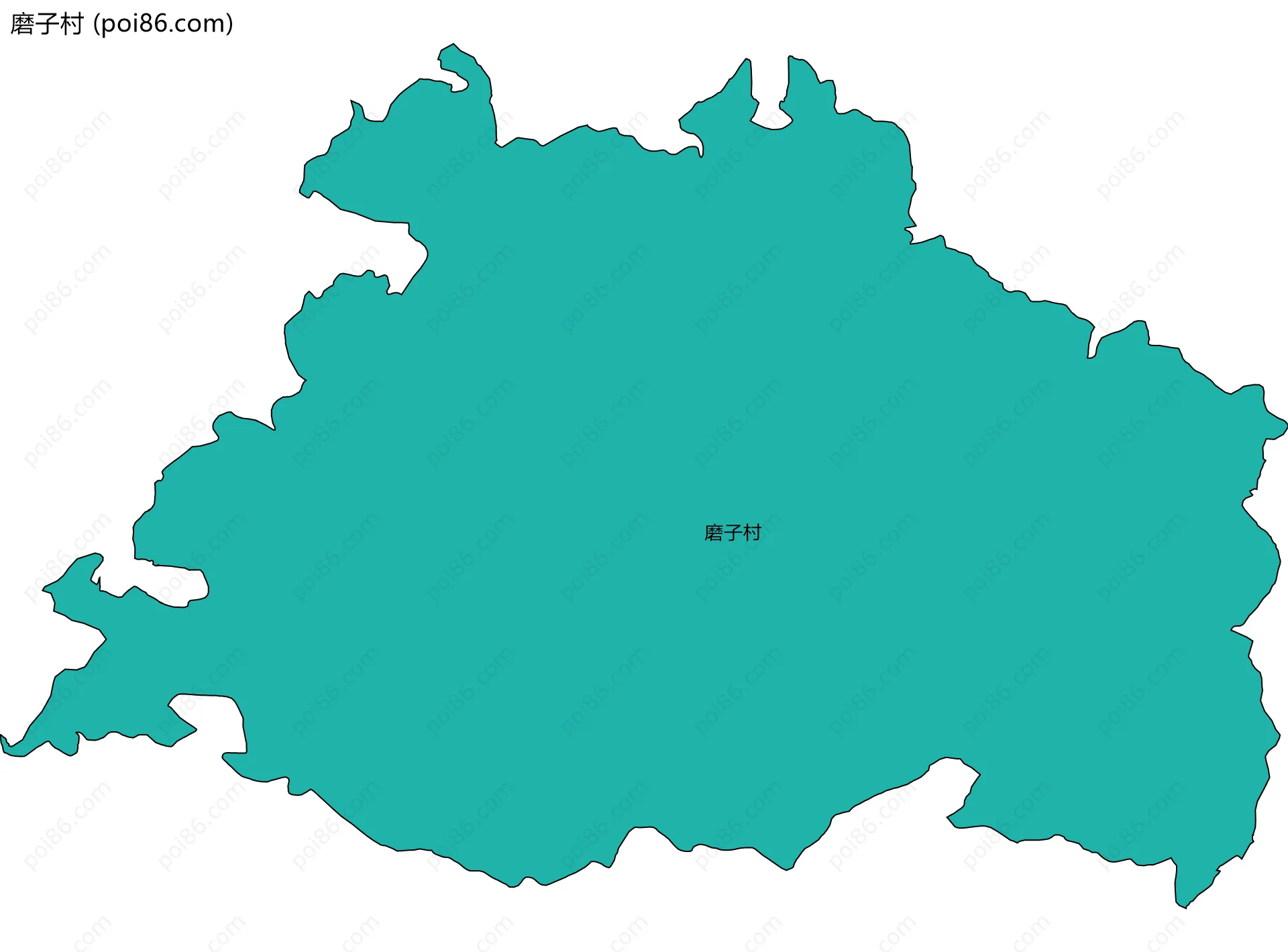 磨子村边界地图