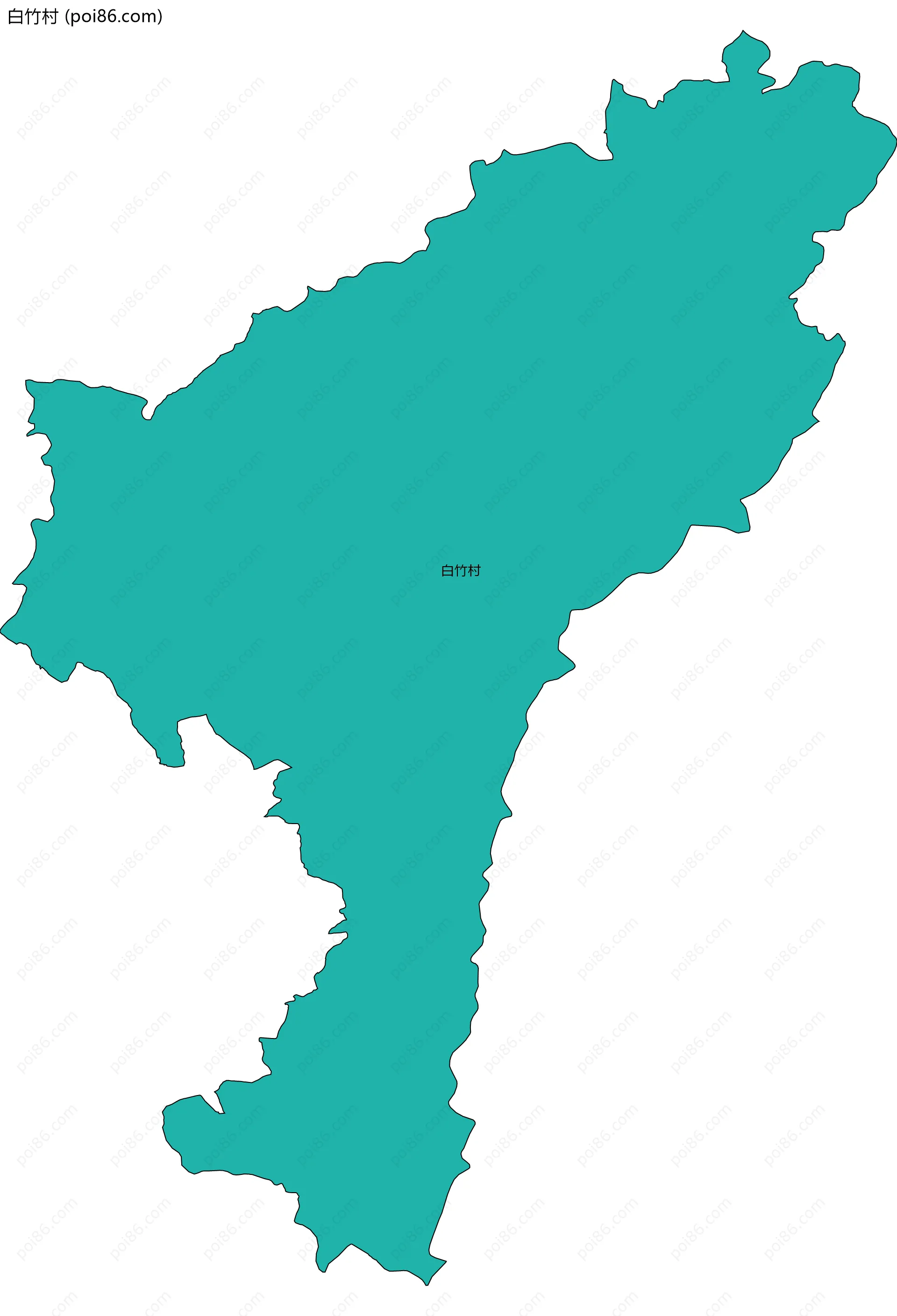 白竹村边界地图