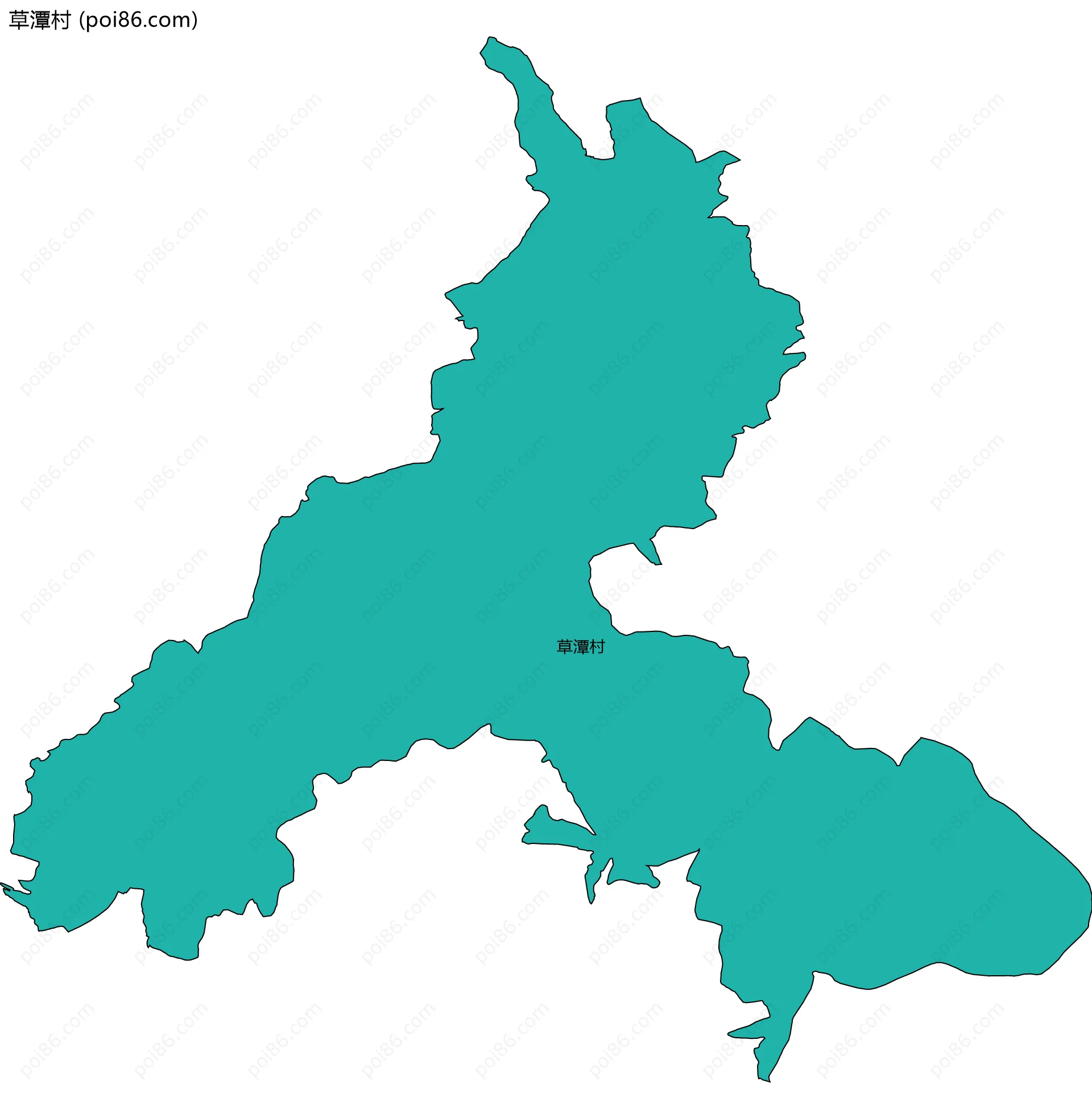 草潭村边界地图