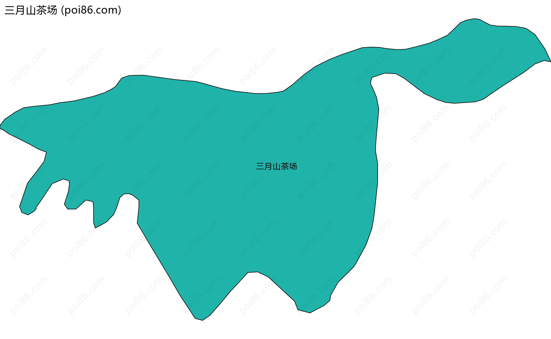 三月山茶场边界地图