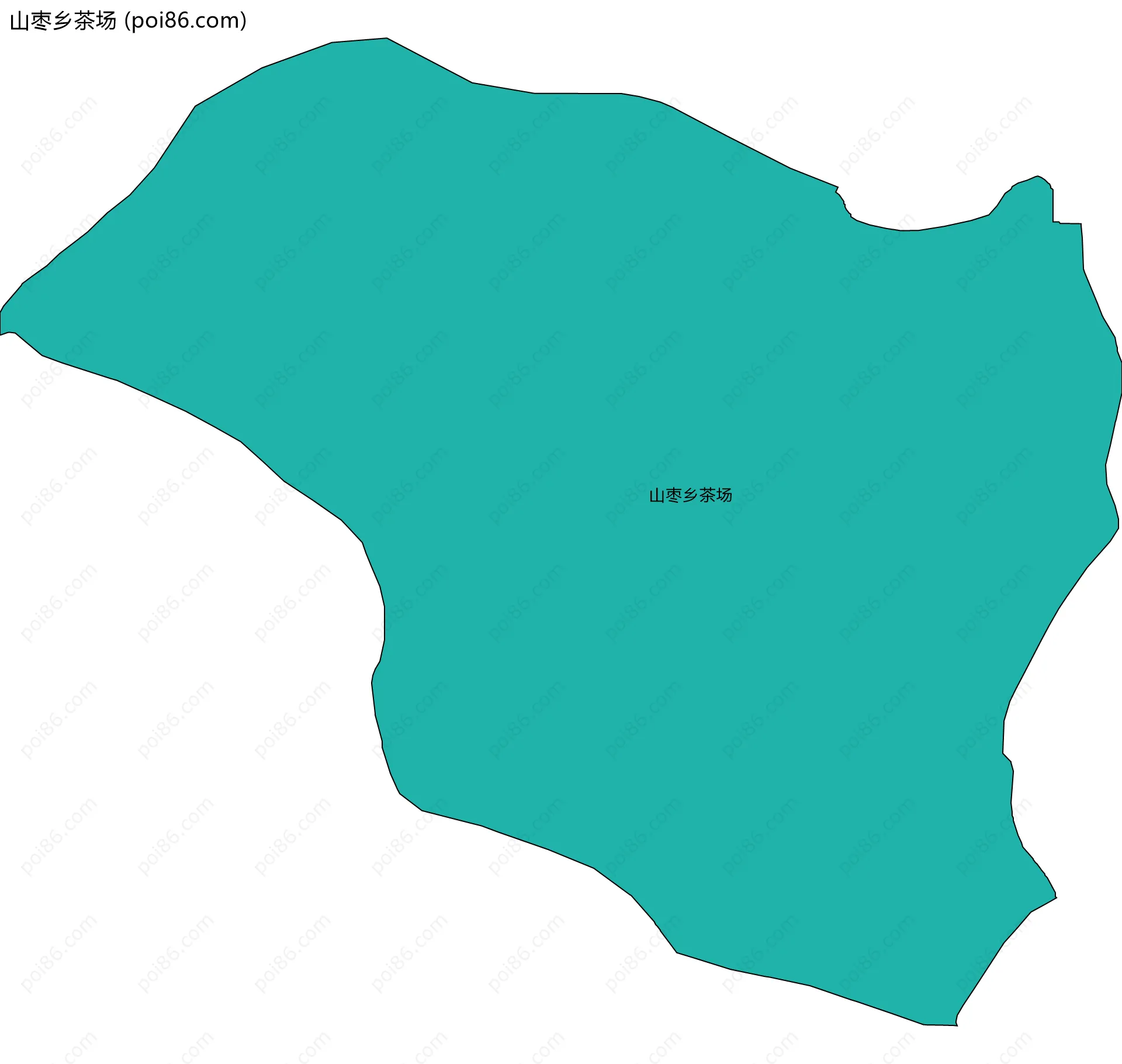 山枣乡茶场边界地图