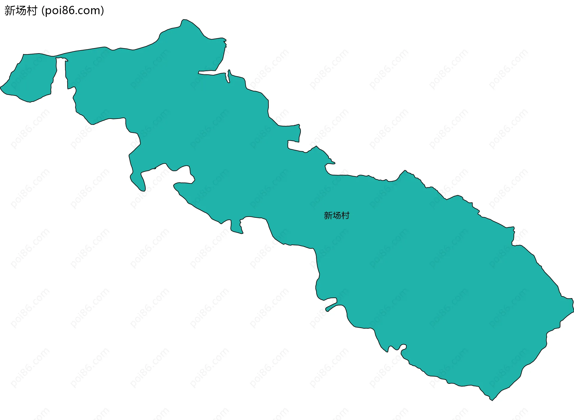 新场村边界地图