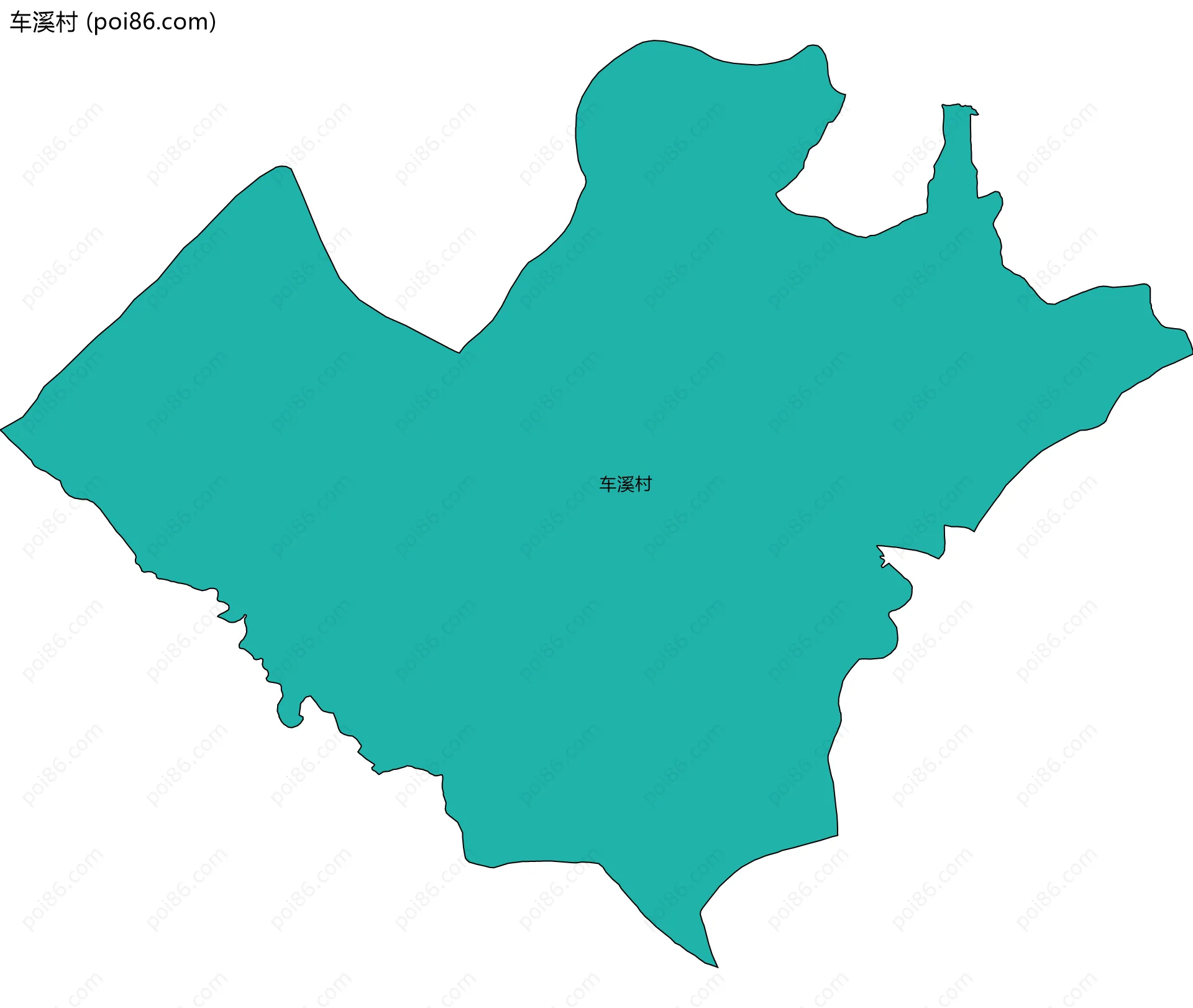 车溪村边界地图