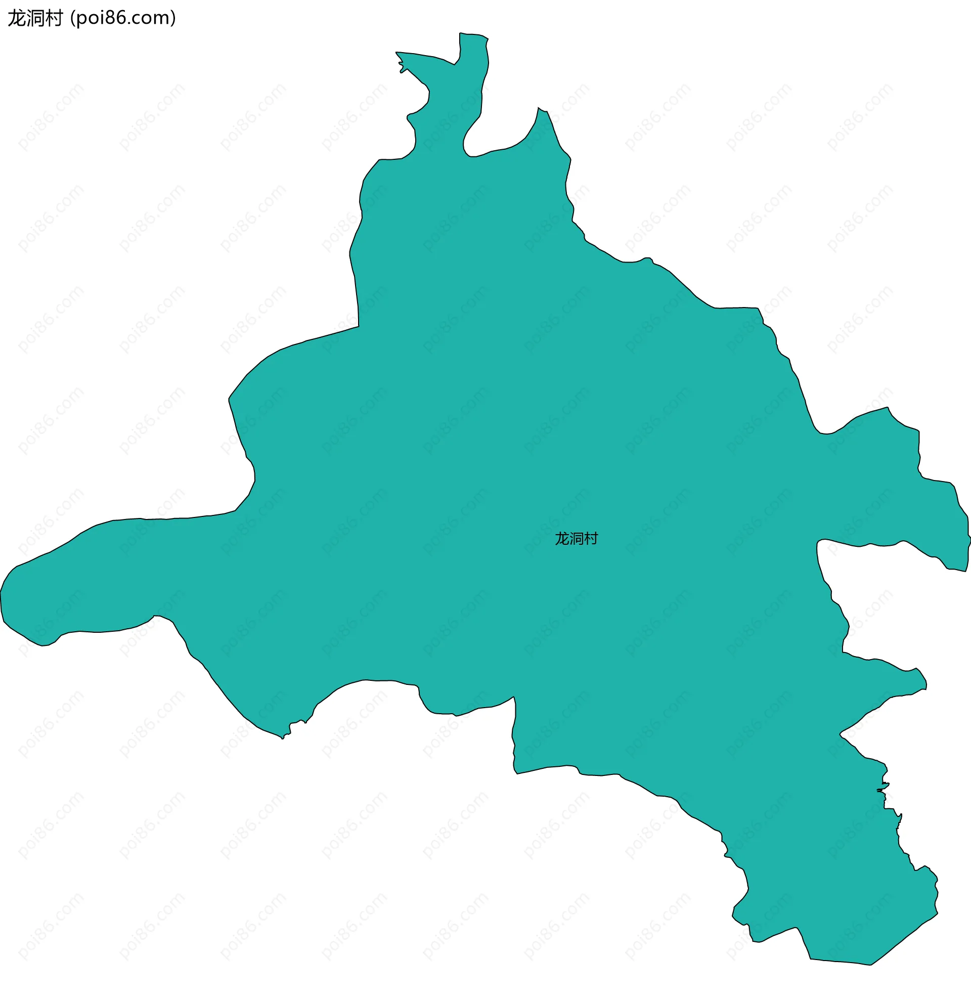 龙洞村边界地图