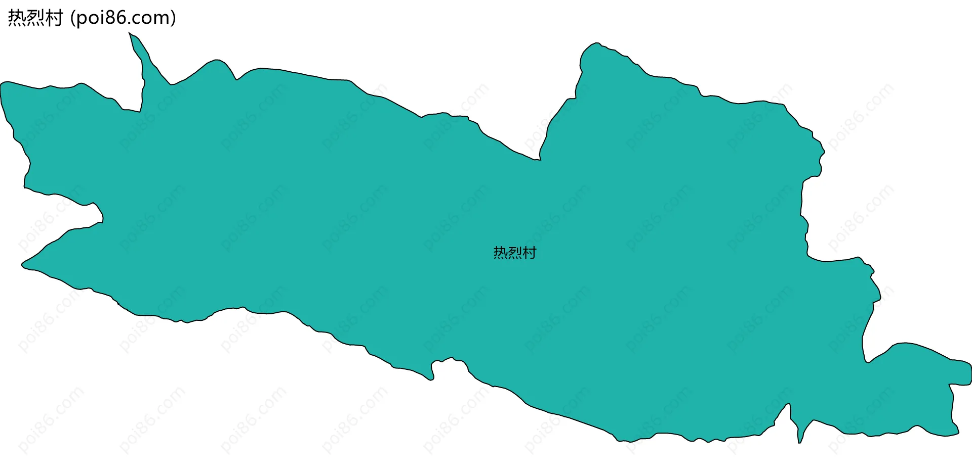 热烈村边界地图