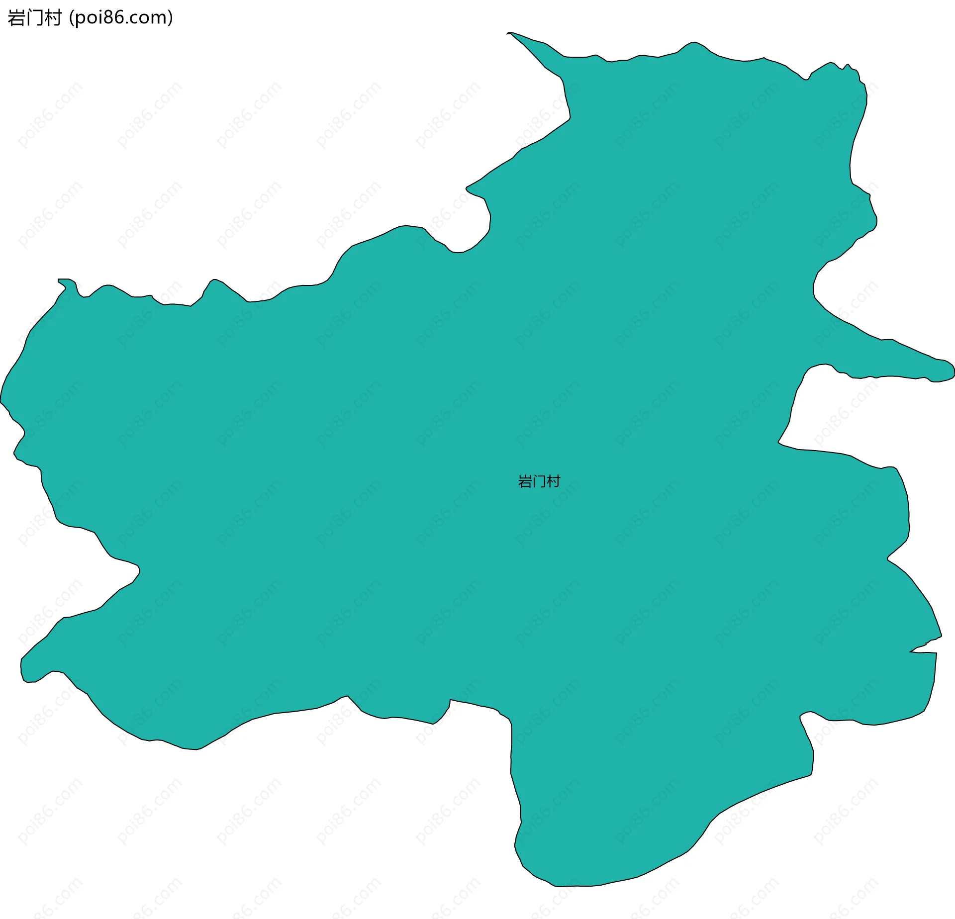 岩门村边界地图
