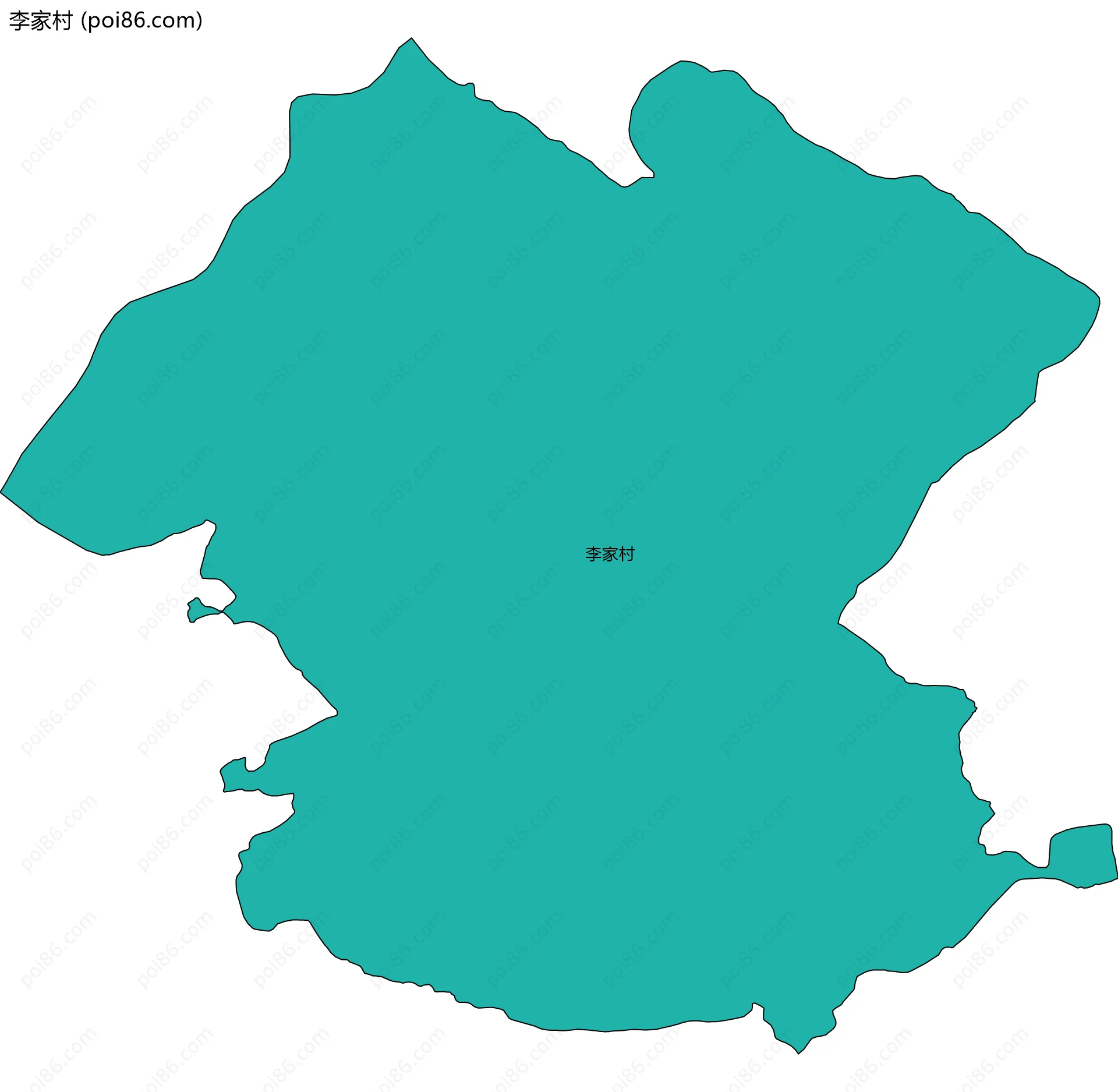 李家村边界地图