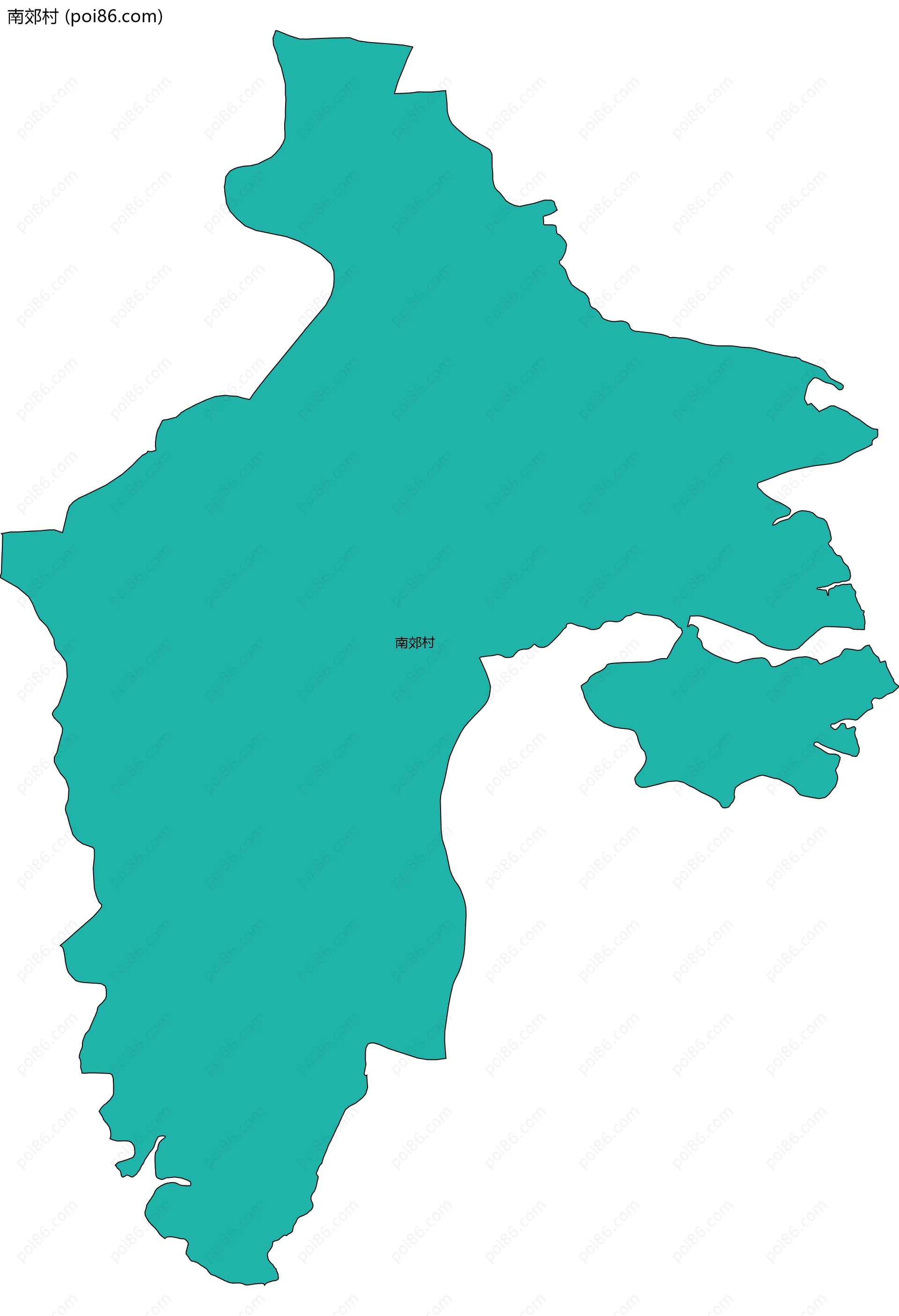 南郊村边界地图