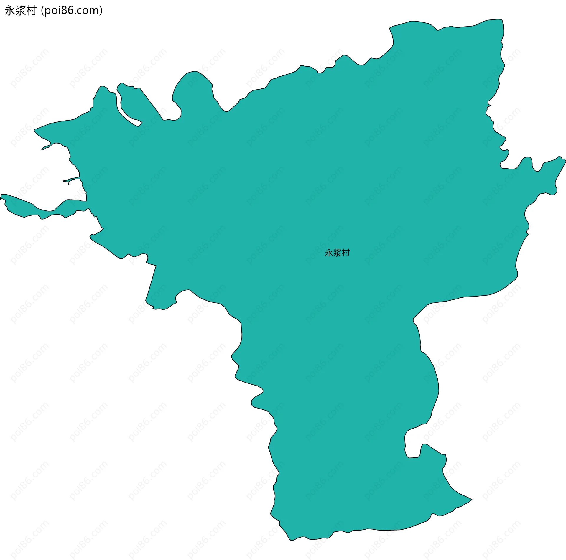 永浆村边界地图