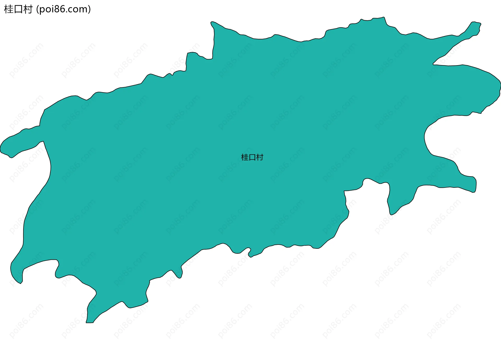 桂口村边界地图