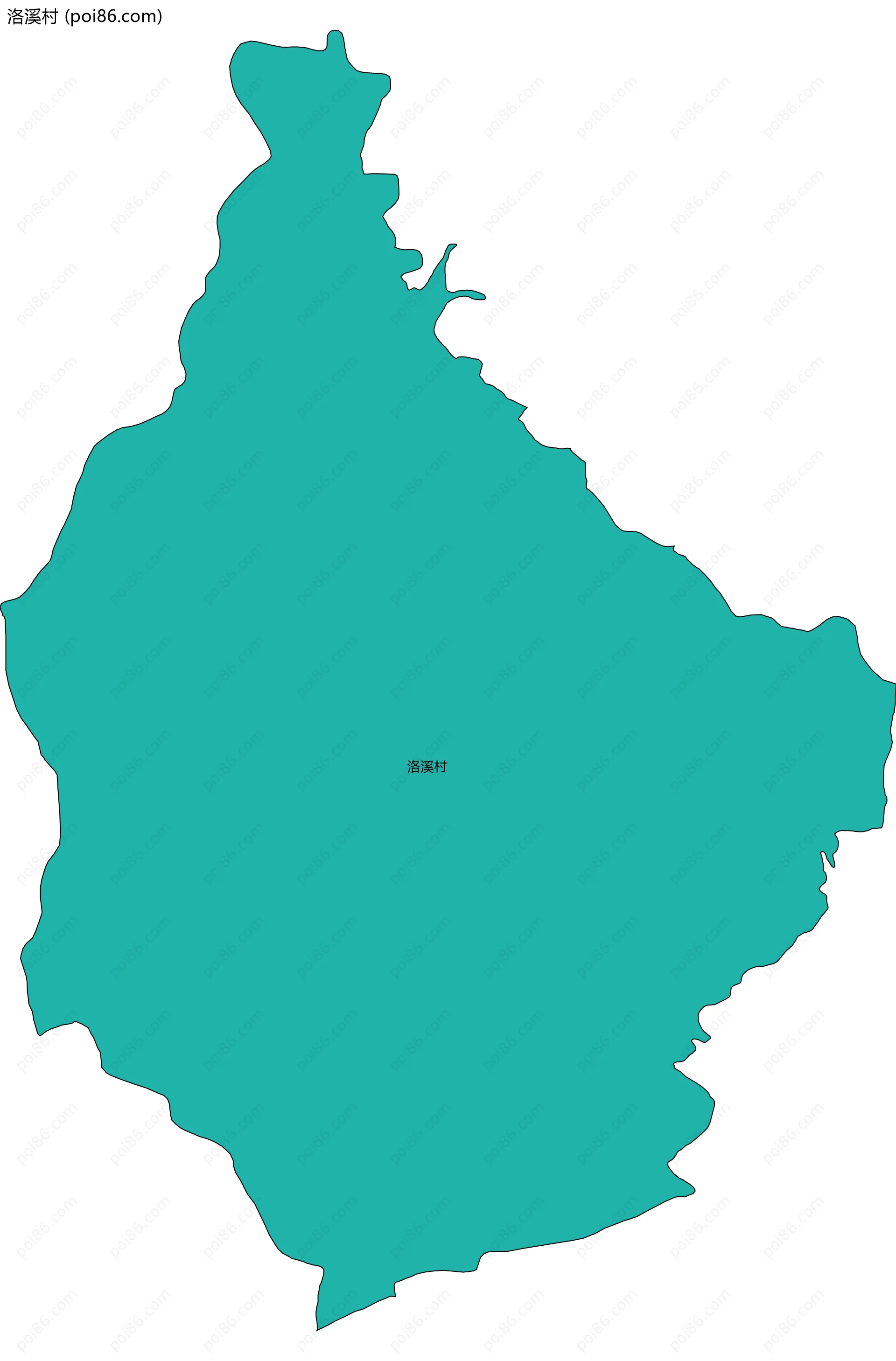 洛溪村边界地图