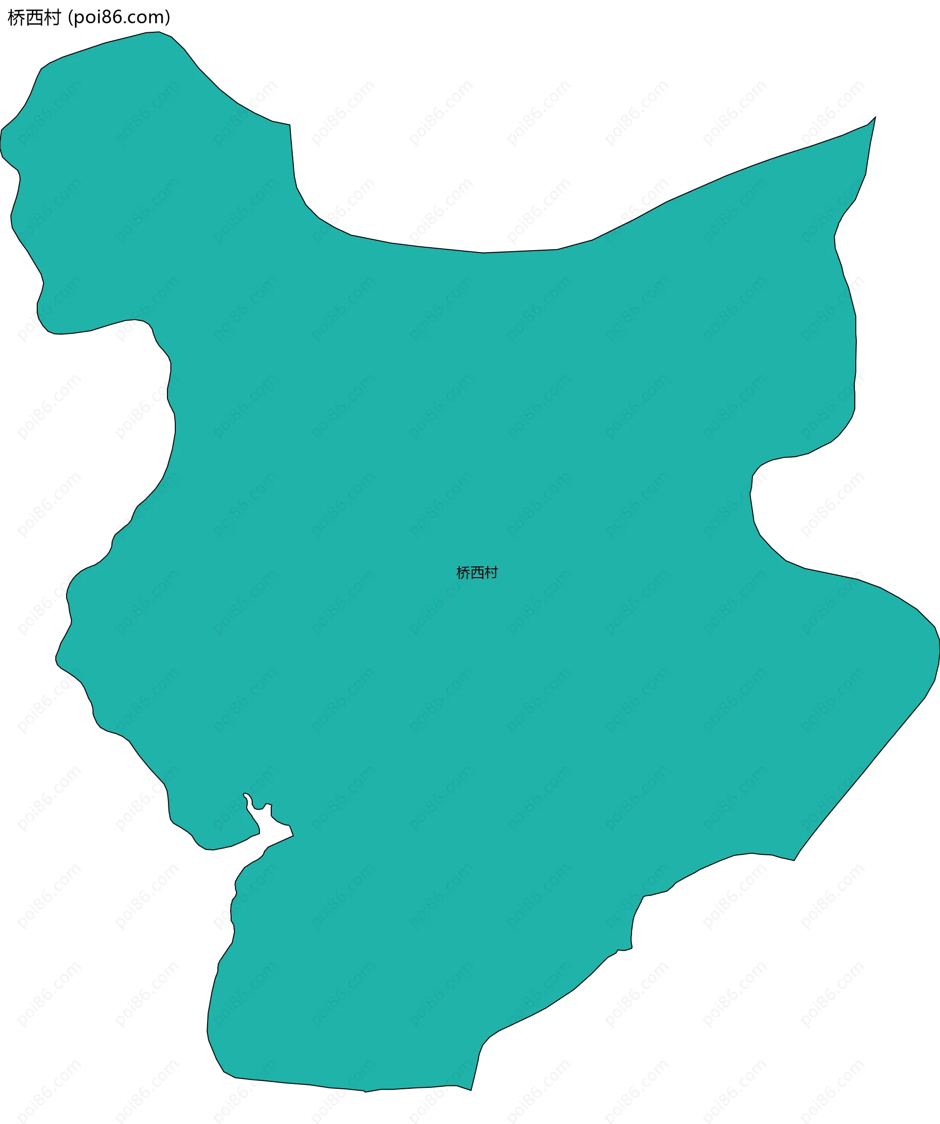 桥西村边界地图