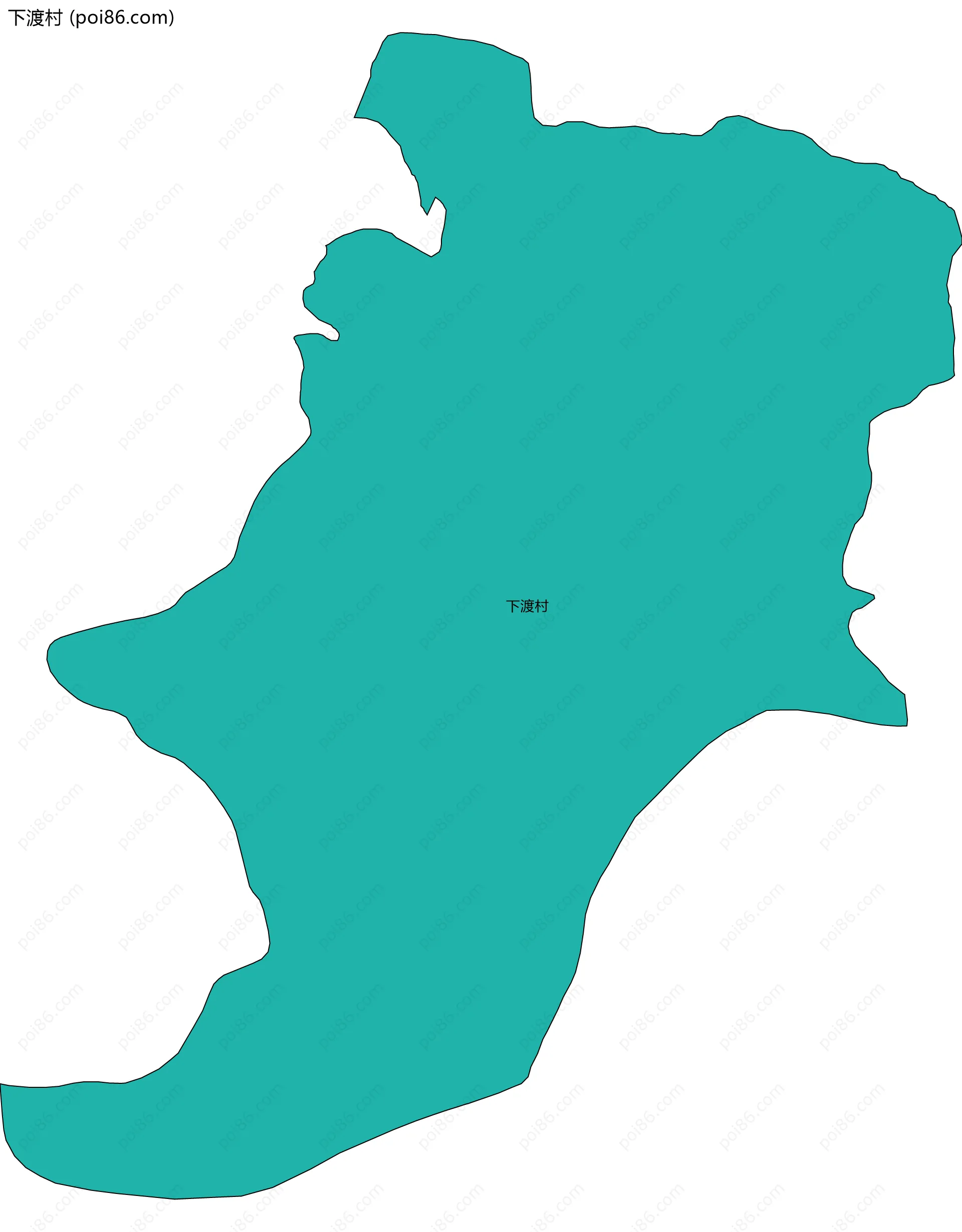 下渡村边界地图