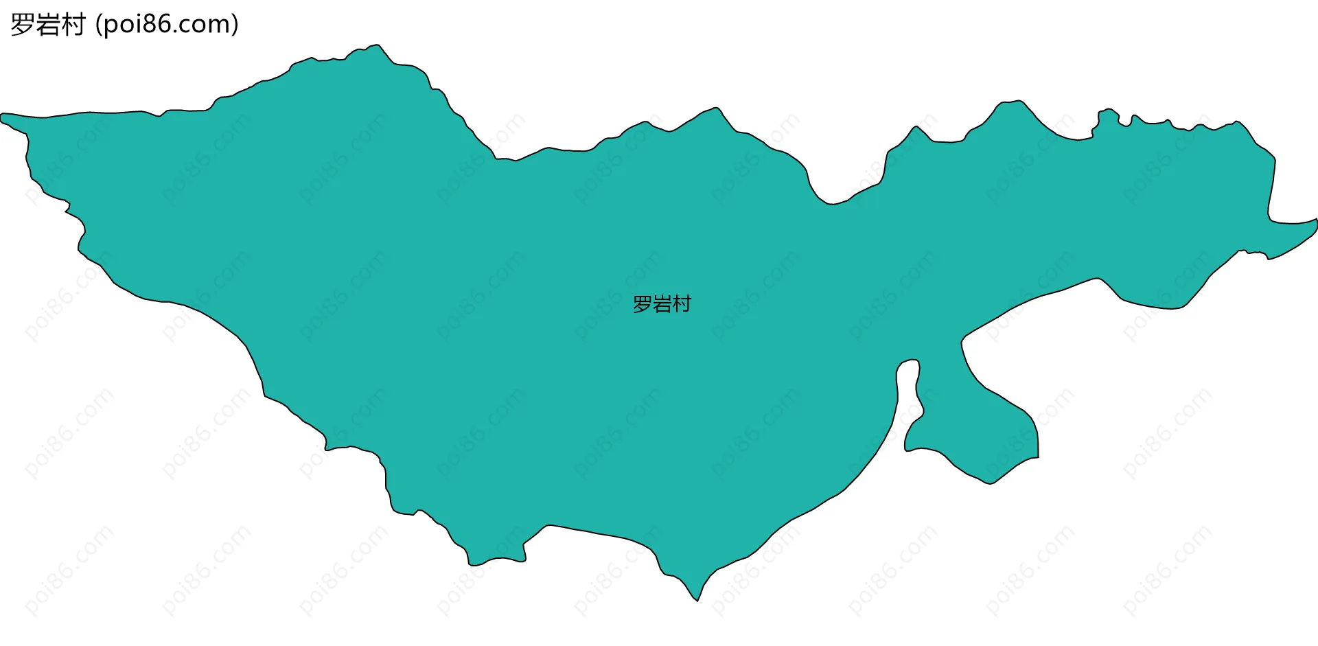 罗岩村边界地图
