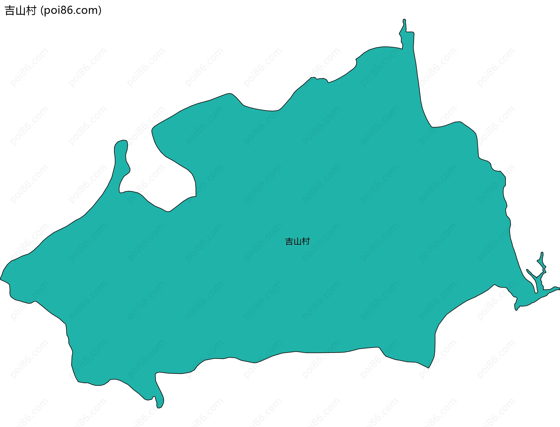 吉山村边界地图