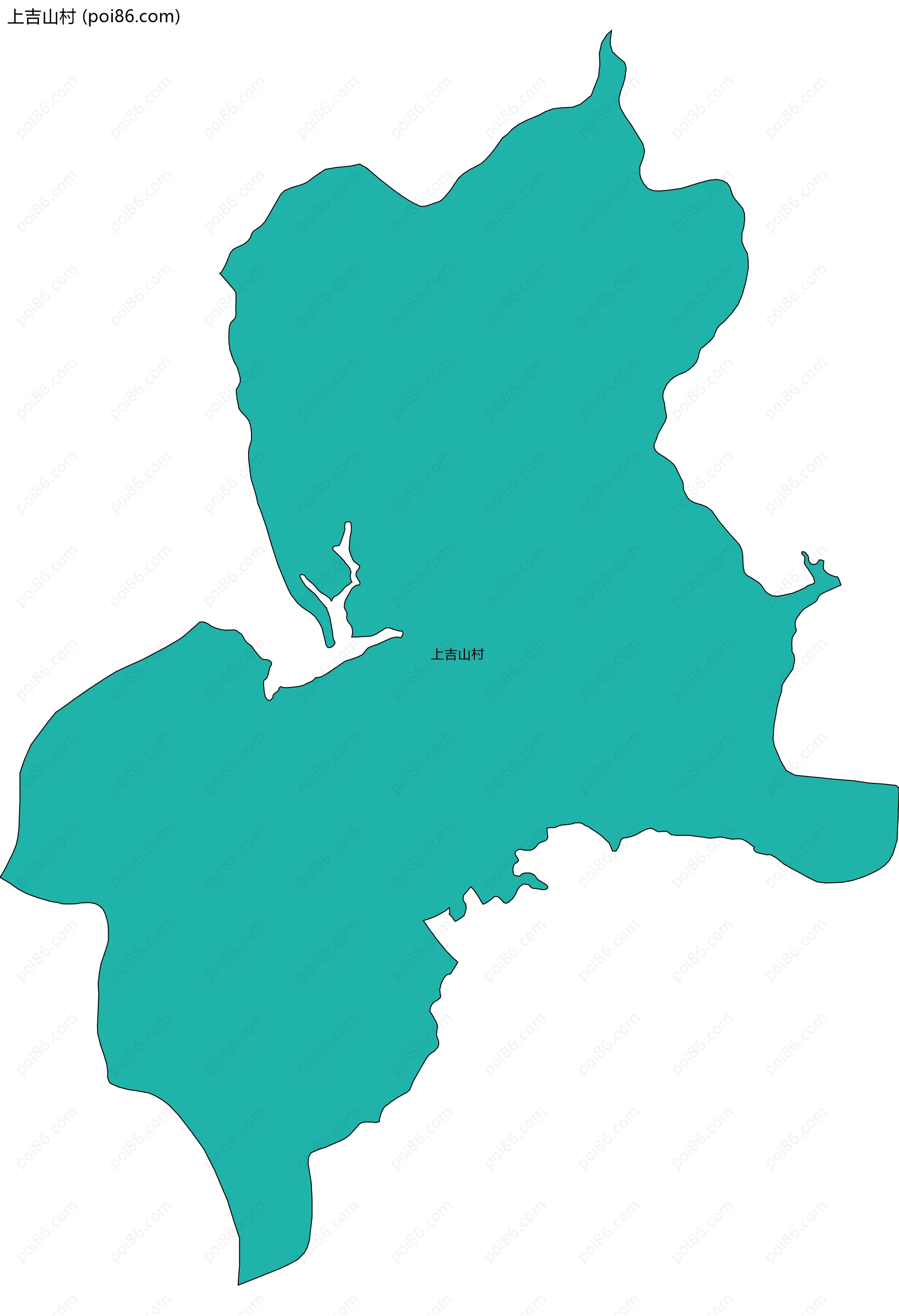 上吉山村边界地图