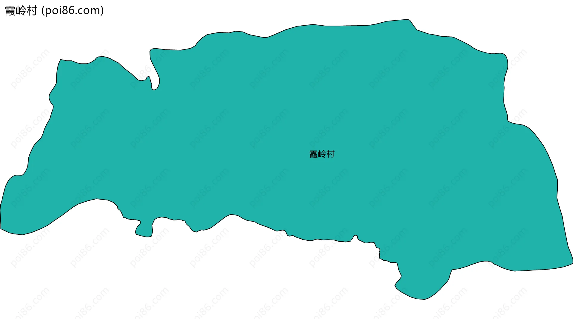 霞岭村边界地图