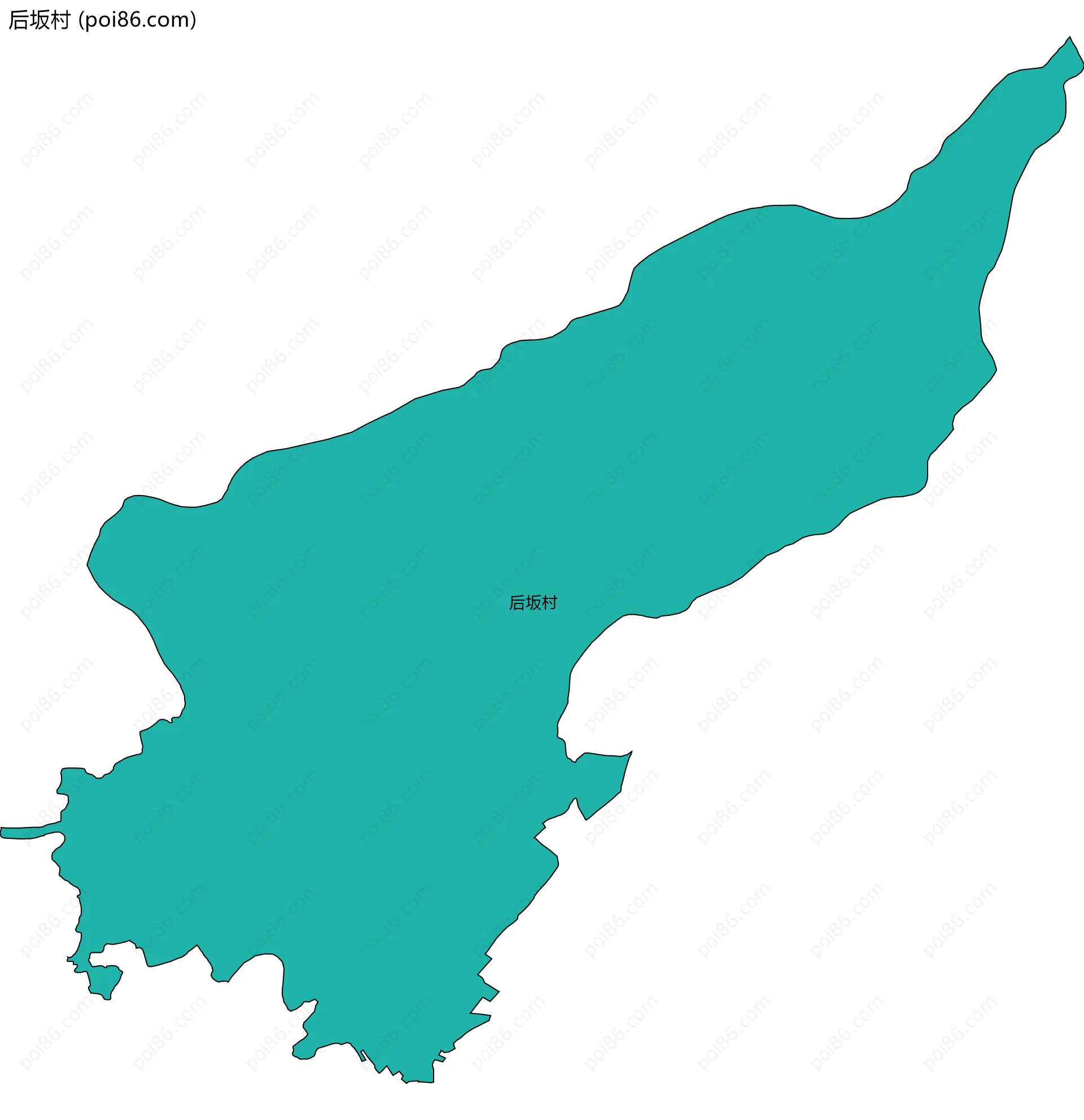后坂村边界地图