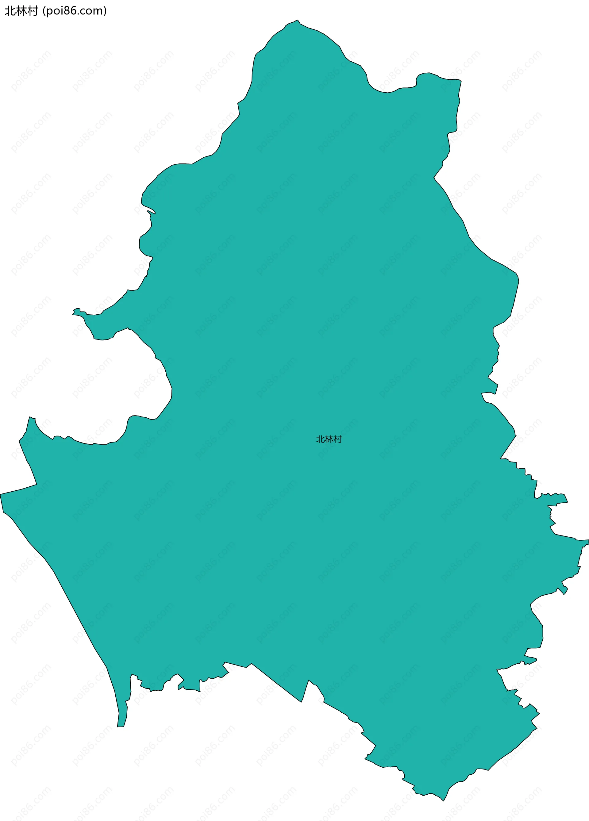北林村边界地图