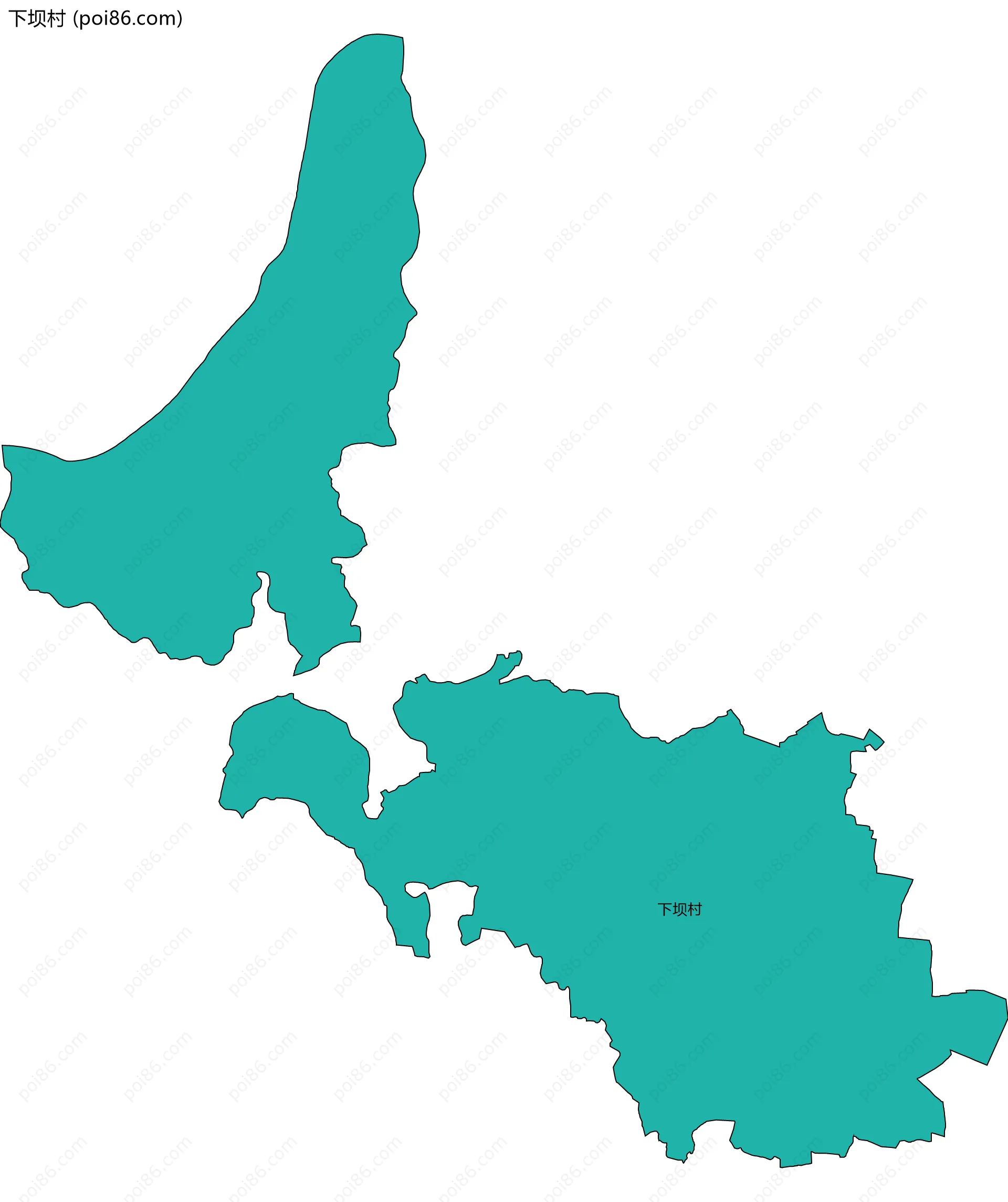 下坝村边界地图