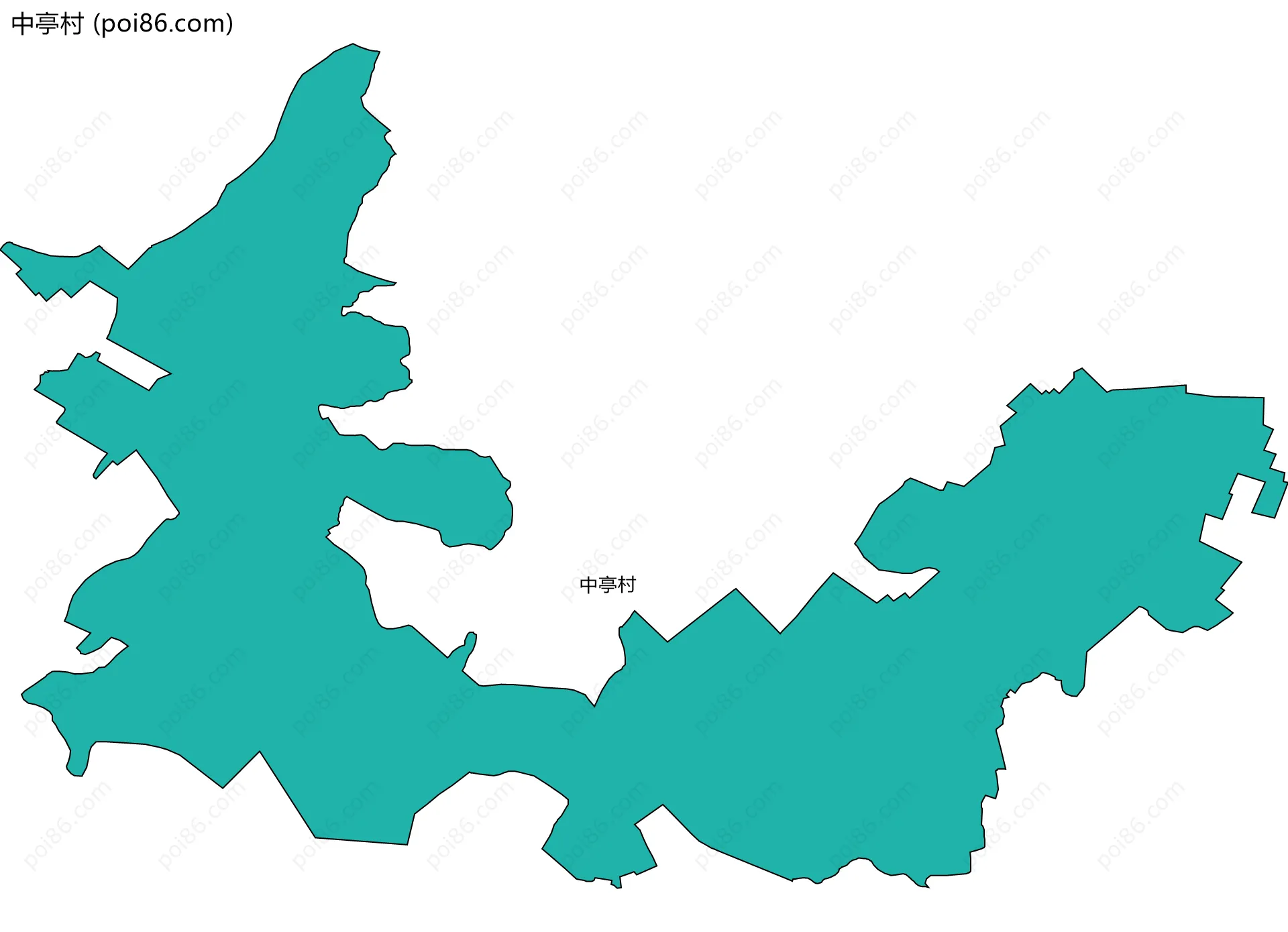 中亭村边界地图