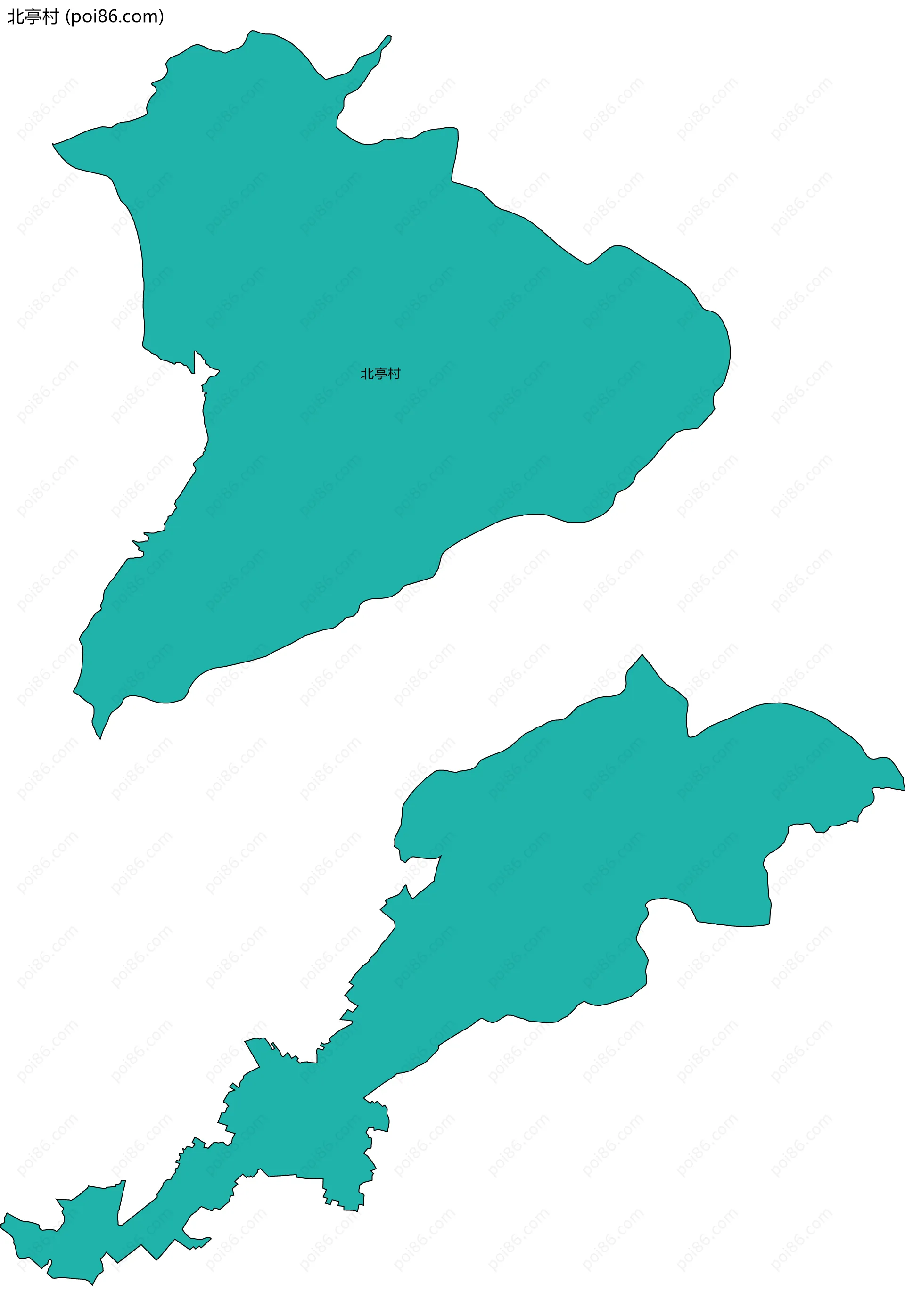 北亭村边界地图