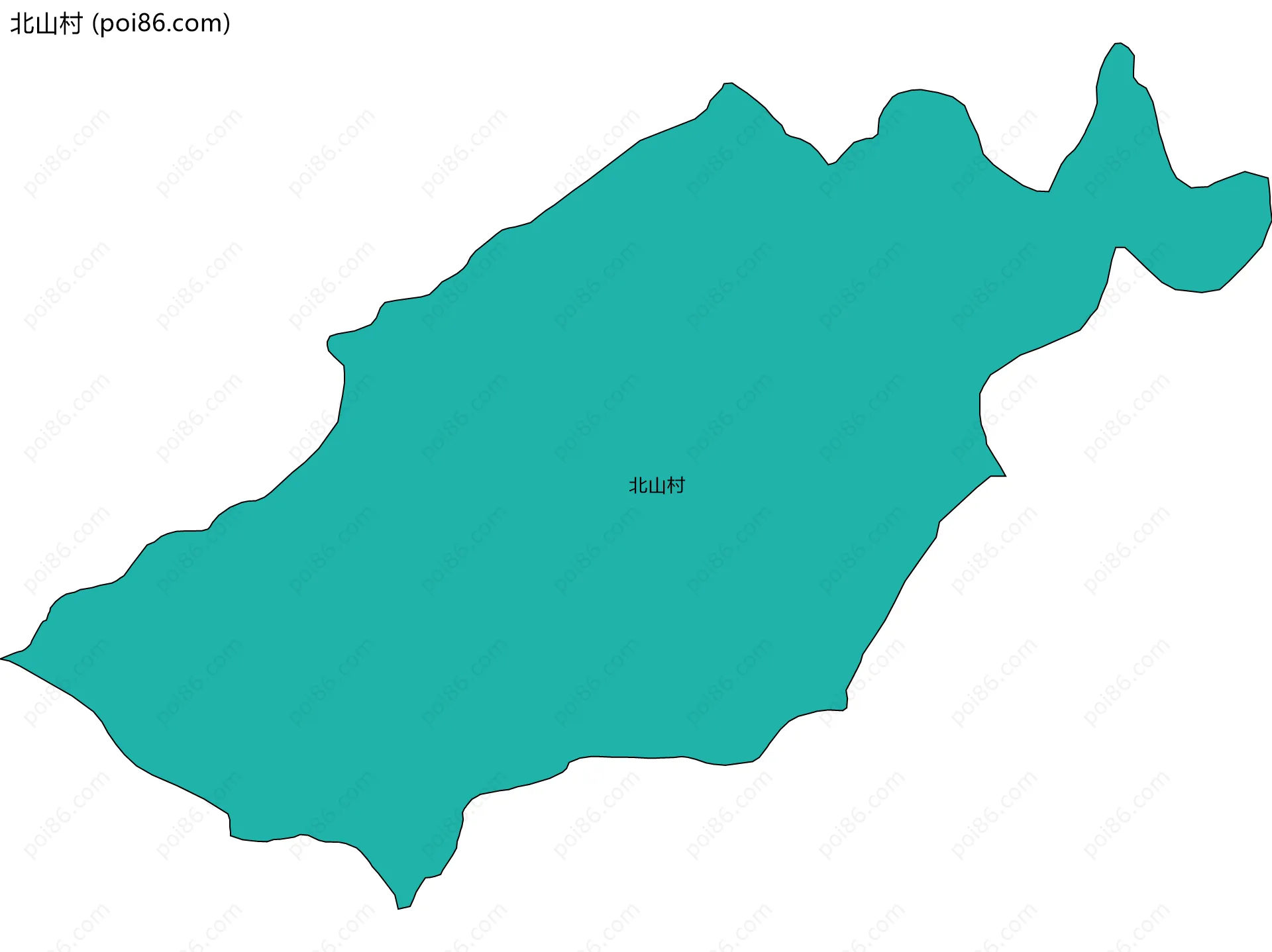 北山村边界地图