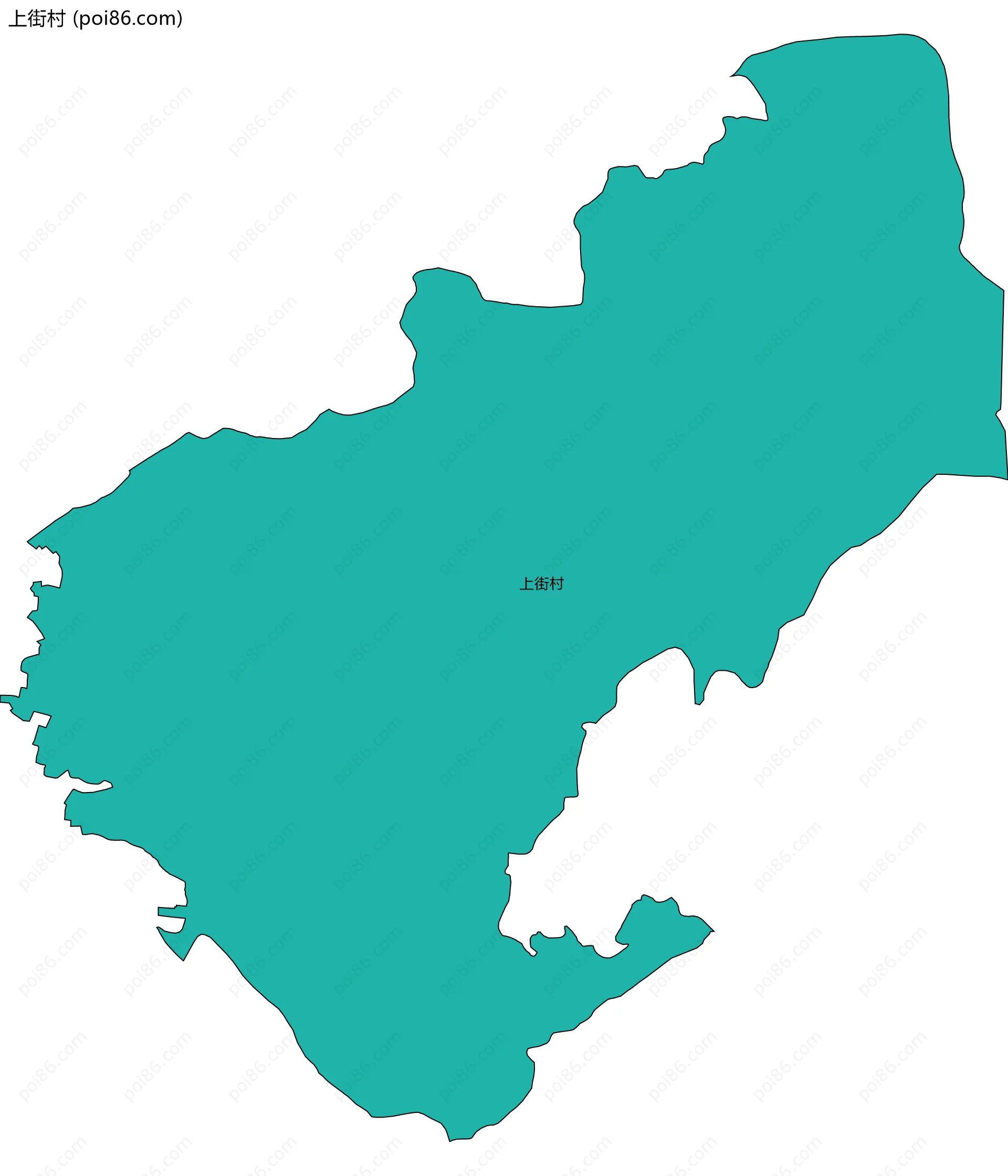上街村边界地图