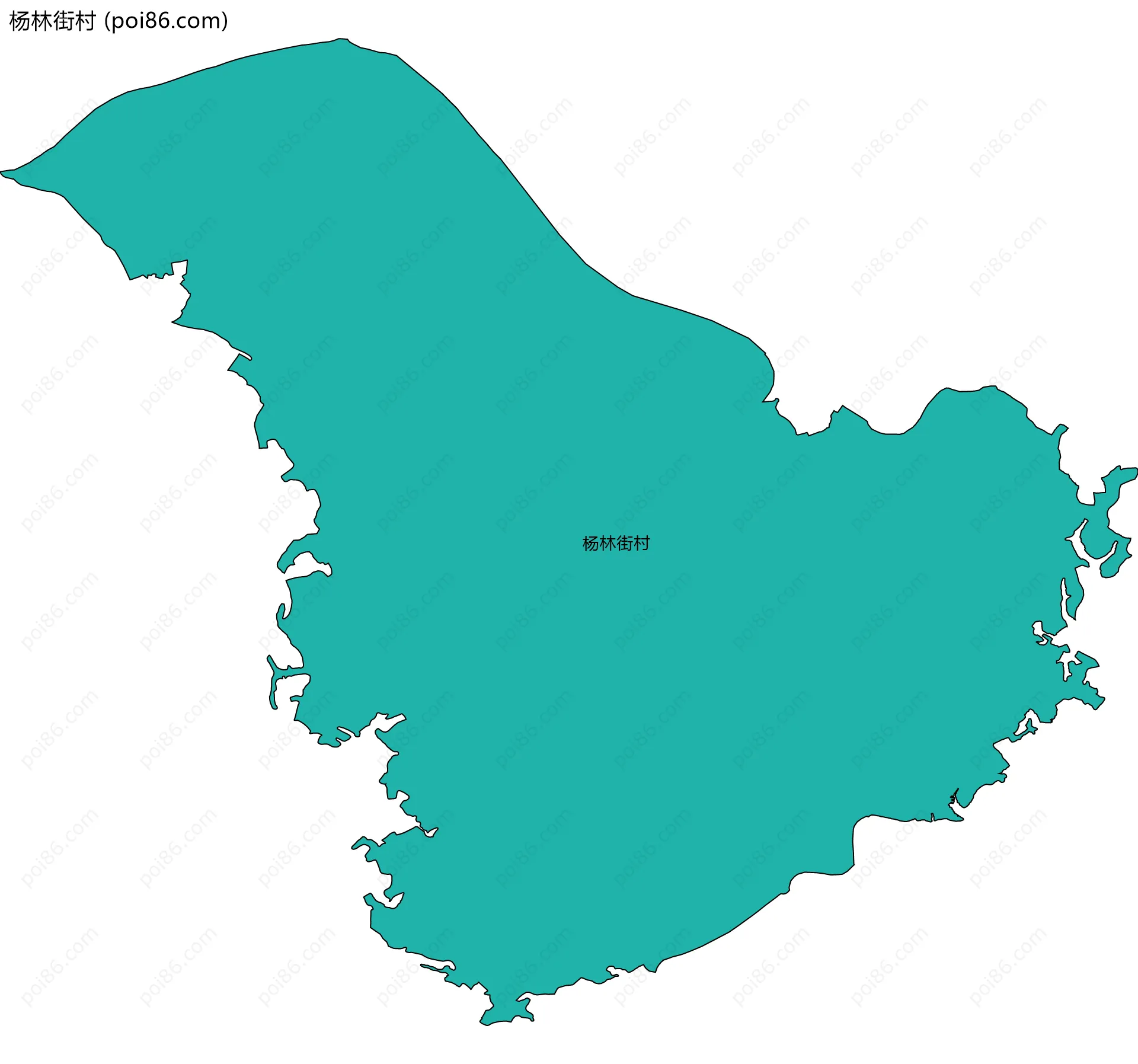 杨林街村边界地图