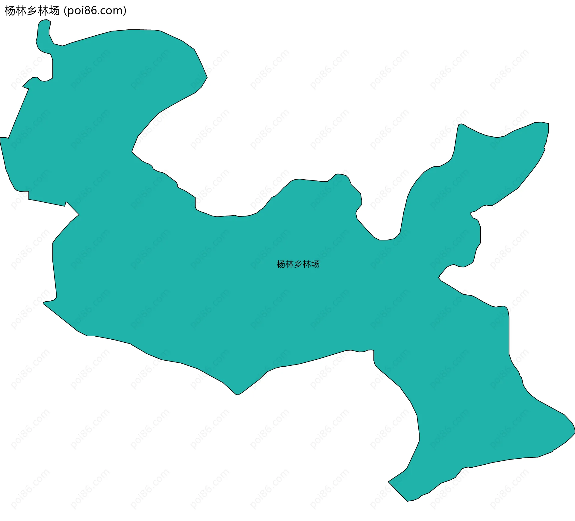 杨林乡林场边界地图
