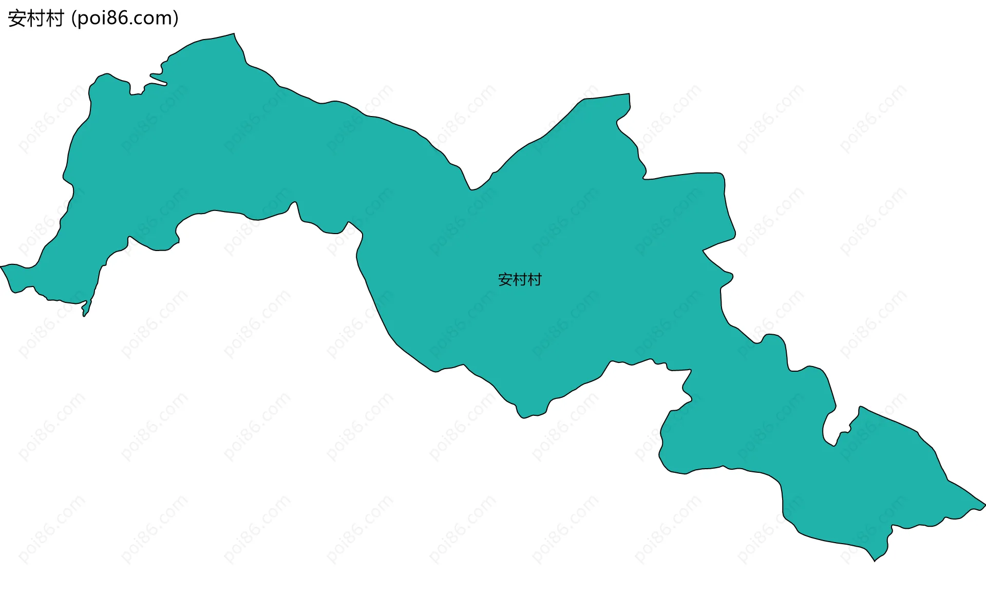 安村村边界地图